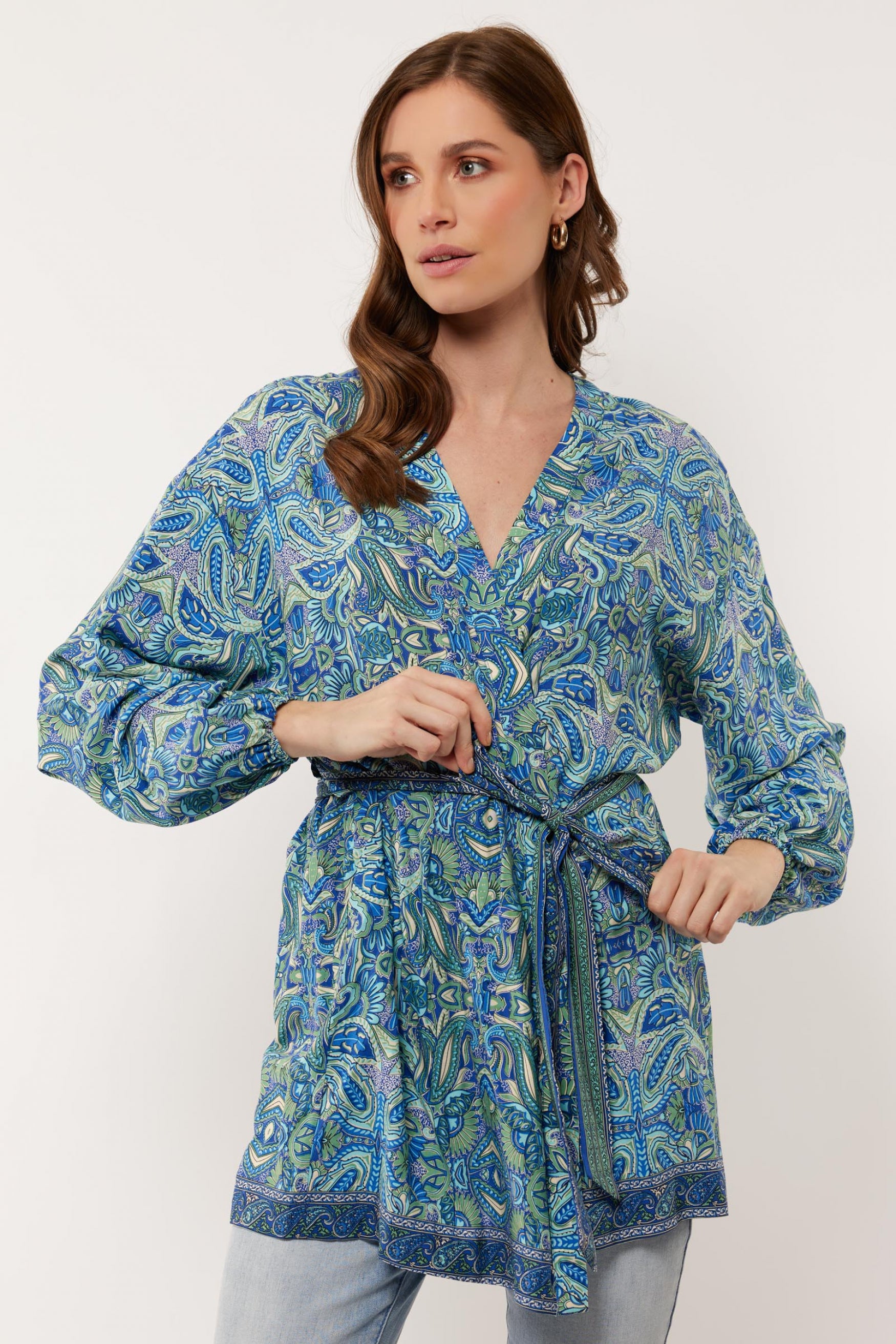 Coco kimono | Cornflower Blue/Color Mix