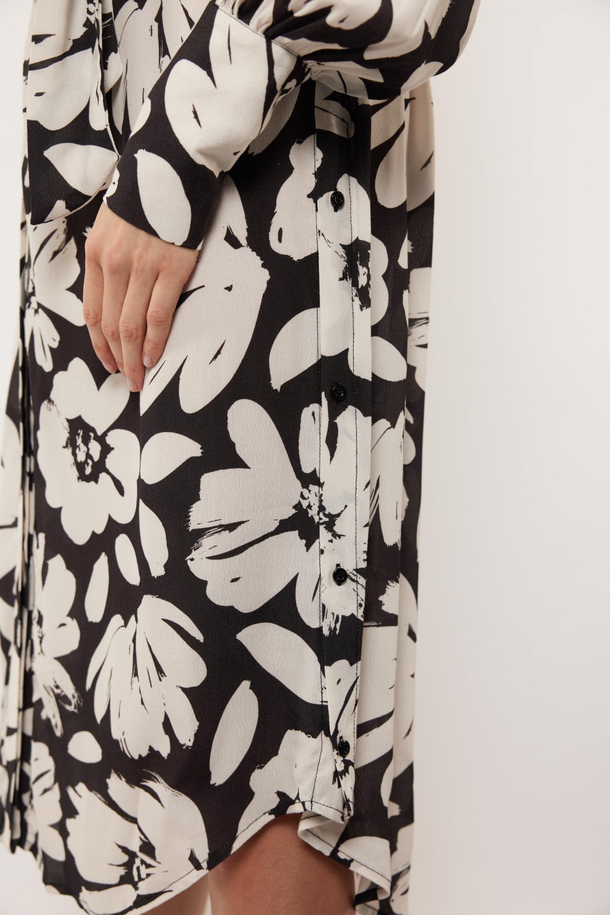 Bertine-Kleid | Cremeweiß/Schwarz
