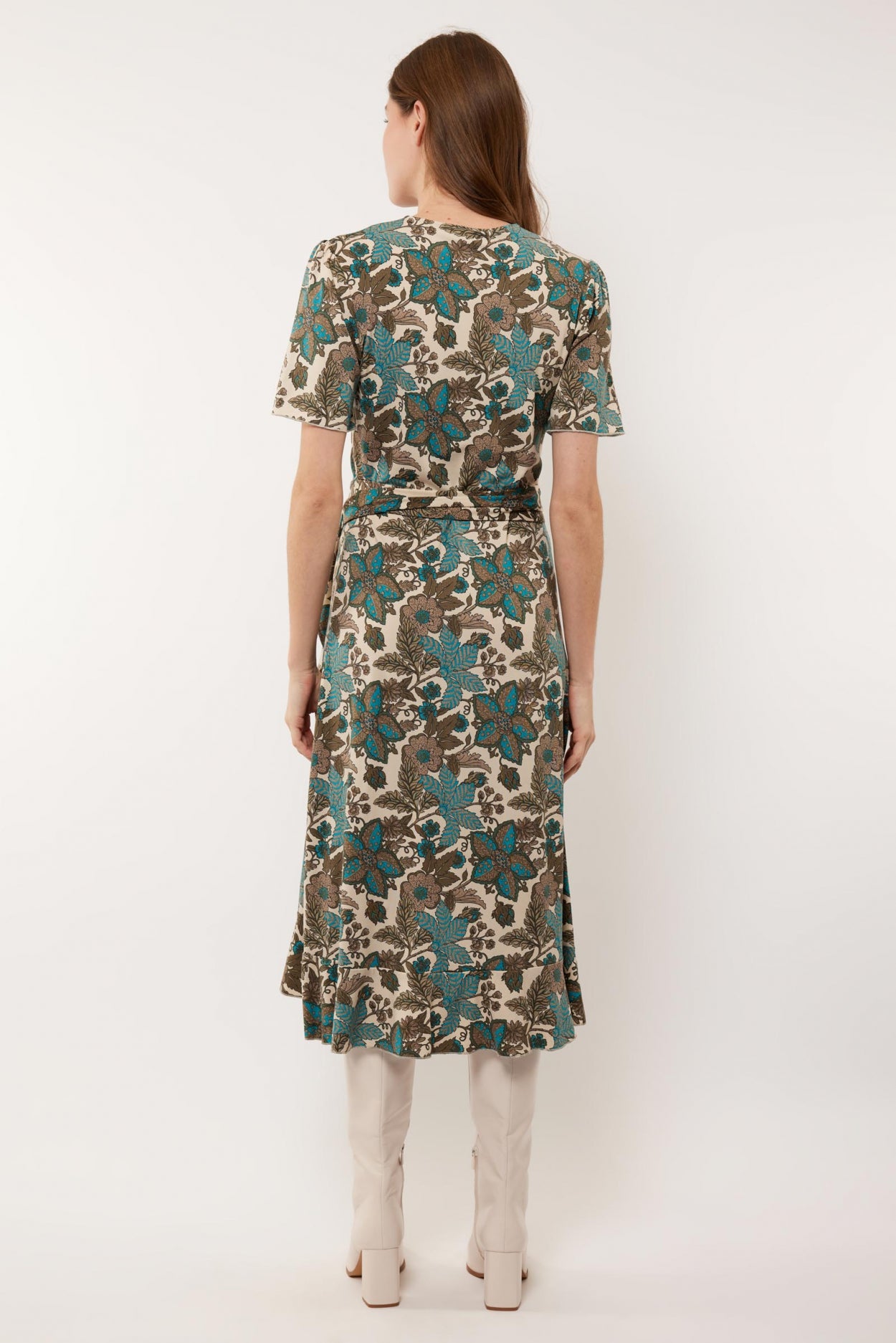 Anastasia dress | Sand/Bermuda Blue