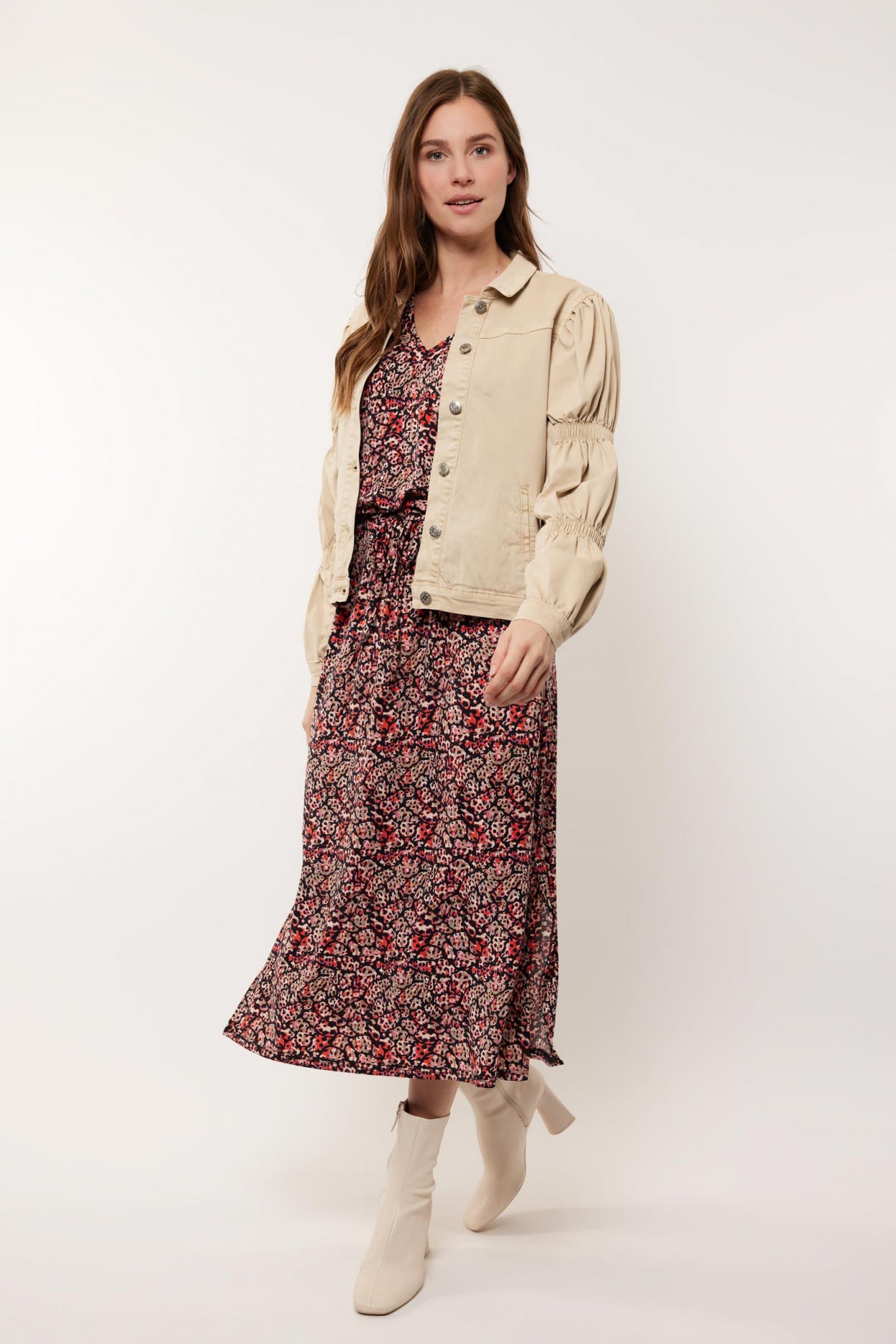 Meyra dress | Black/Poppy