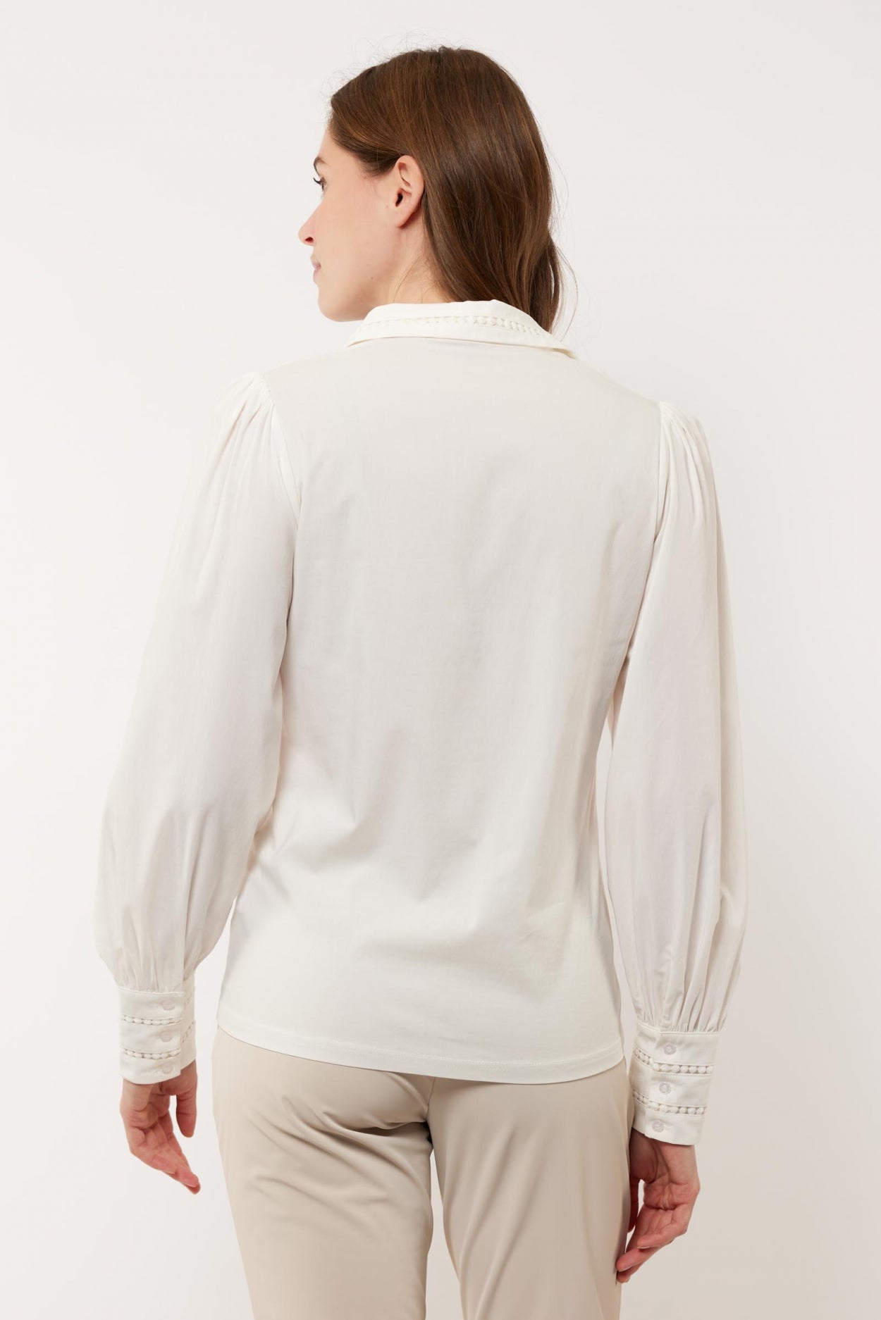 Gwynne-Bluse | Cremefarben