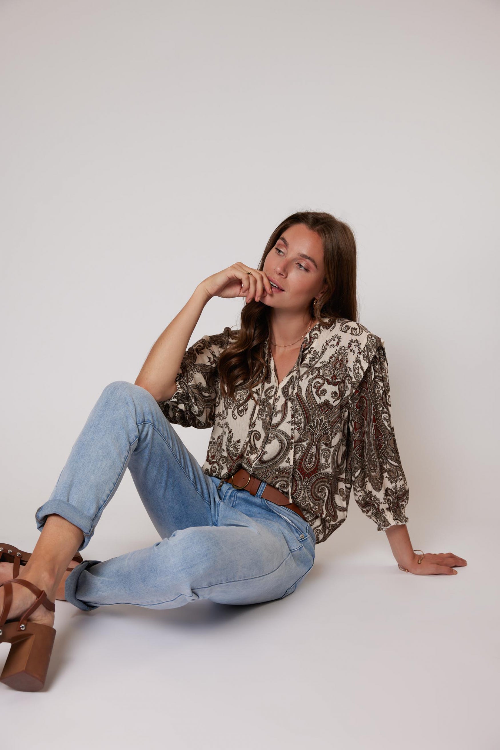 Clover blouse | Sand/Sahara