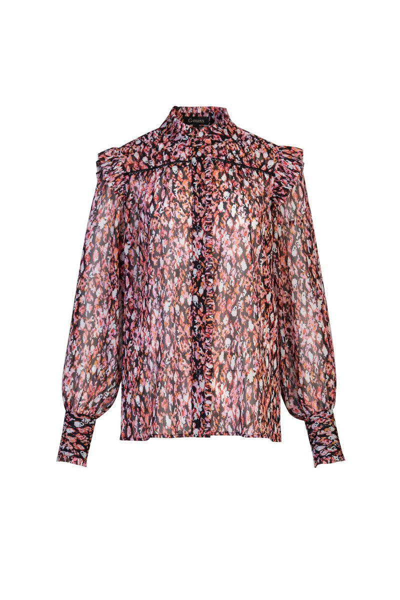 Matthea blouse | Rouge/Black