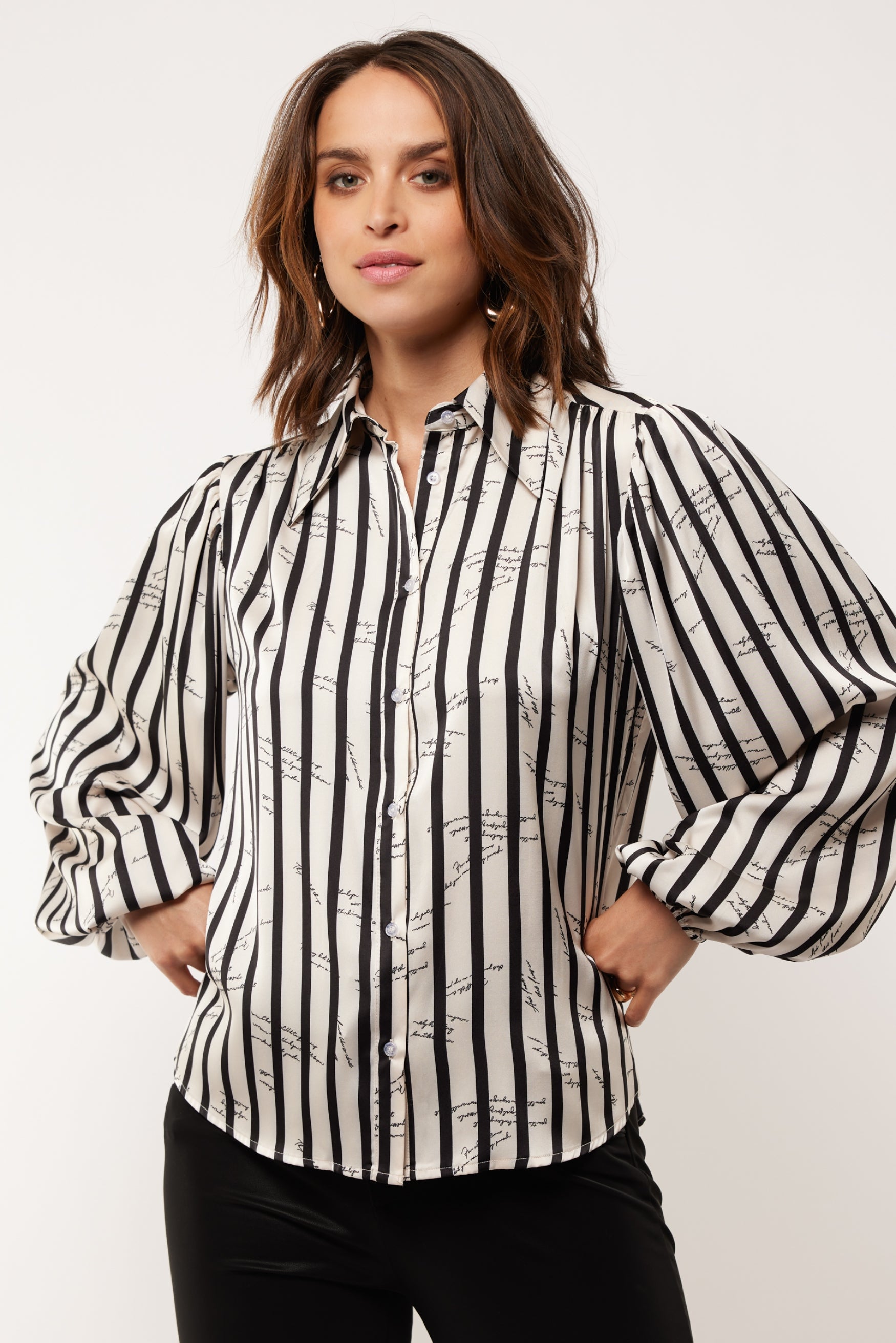 Elane blouse | Sand/Black