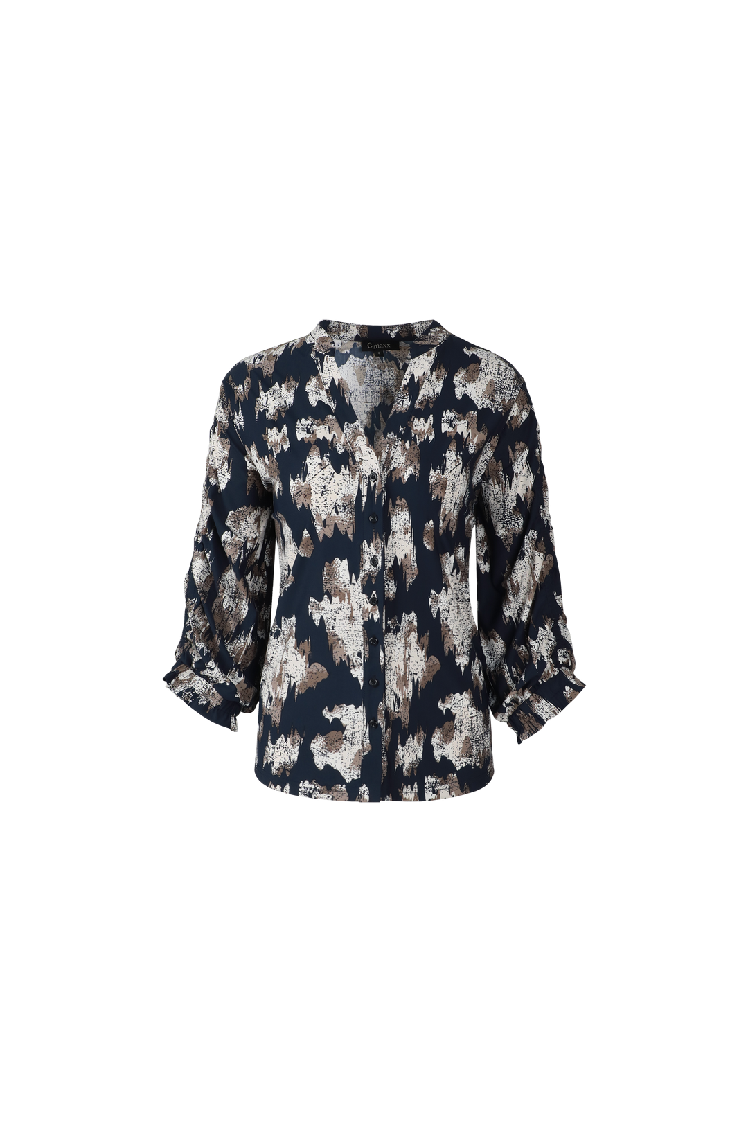 Eda blouse | Midnight Blue/Sand
