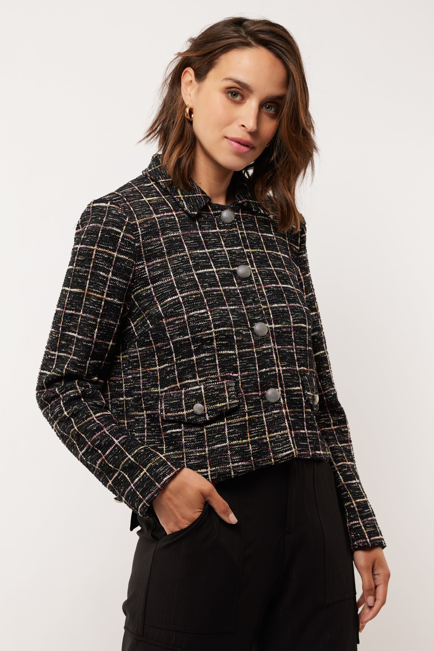 Enesa Jacke | Schwarz/Offwhite