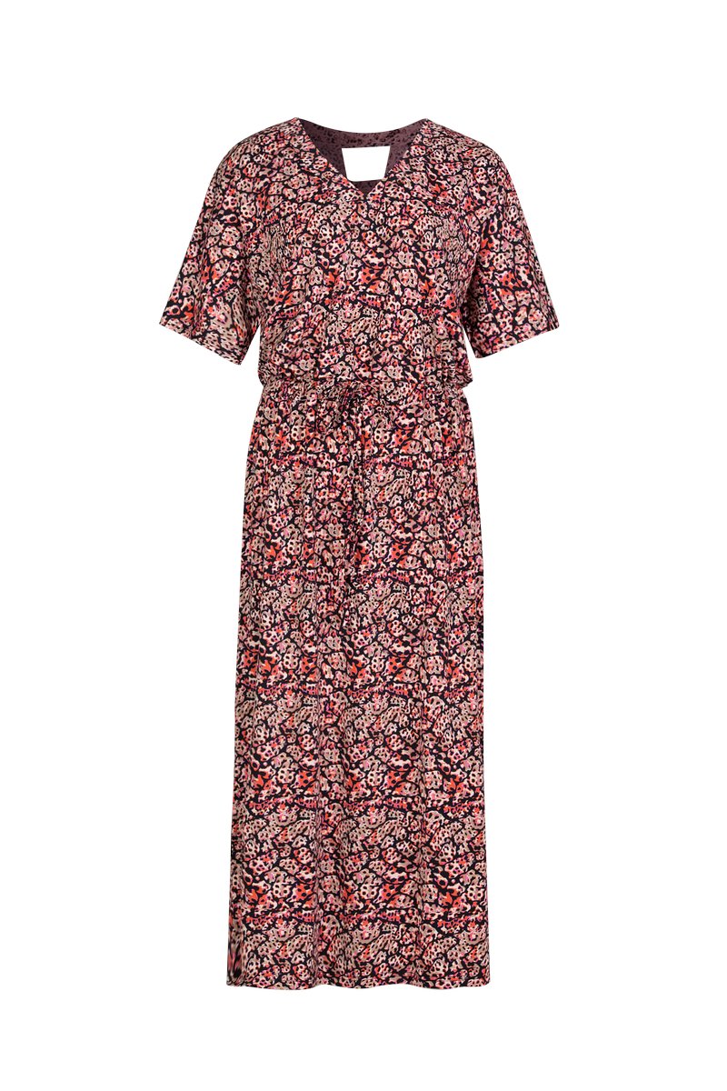 Meyra dress | Black/Poppy