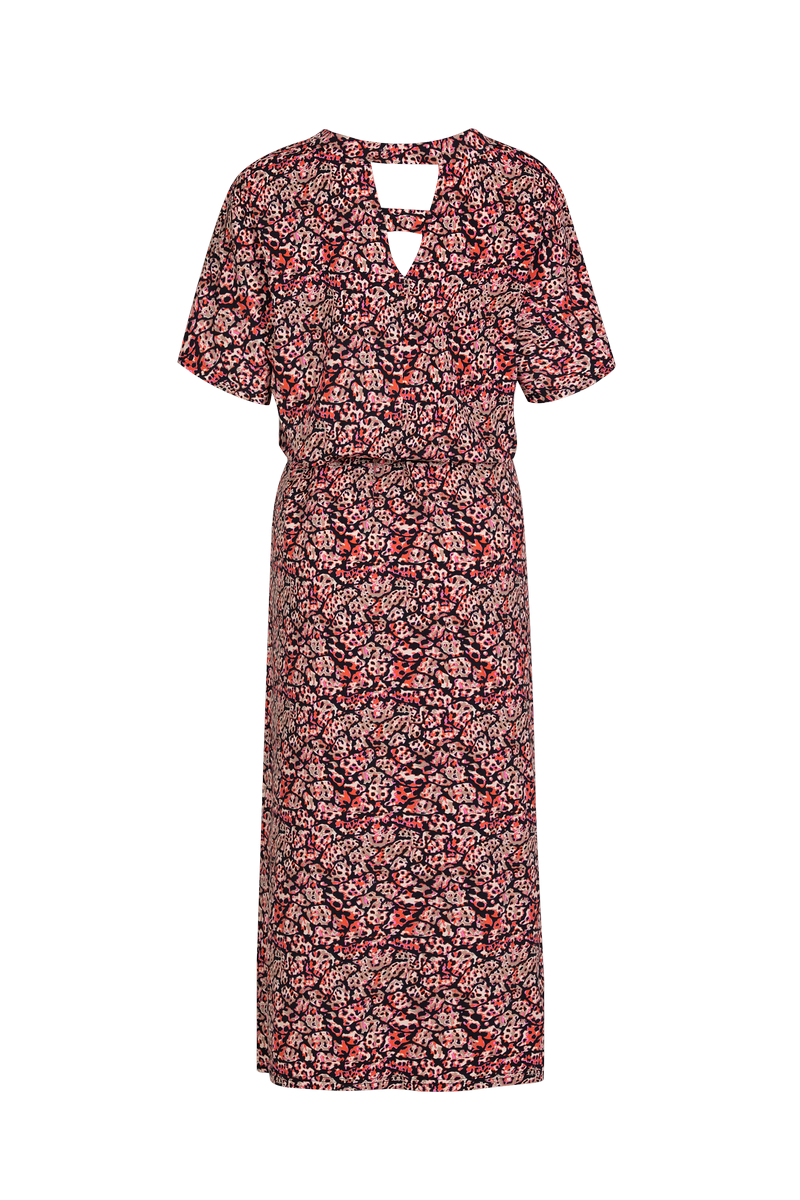 Meyra dress | Black/Poppy