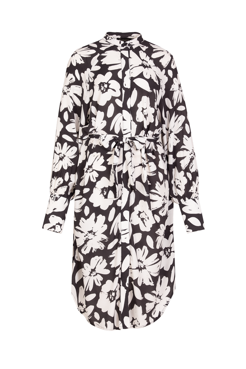 Bertine-Kleid | Cremeweiß/Schwarz