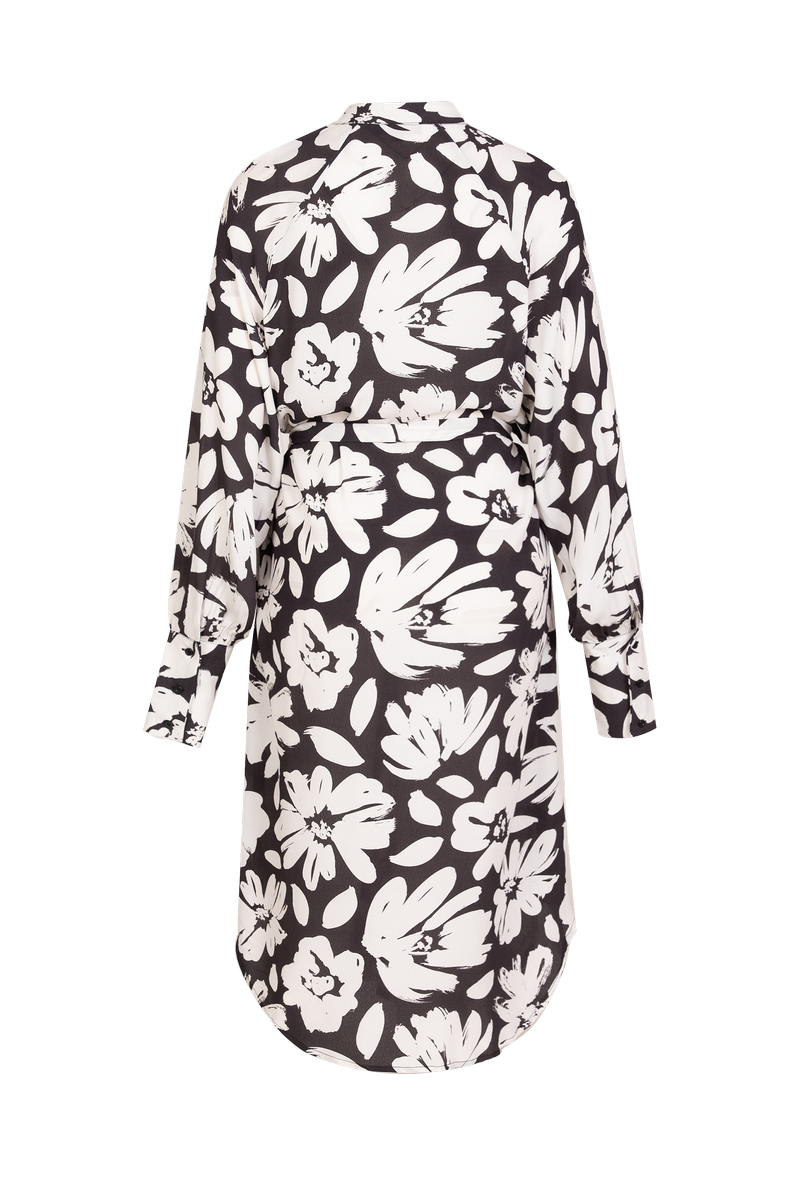 Bertine-Kleid | Cremeweiß/Schwarz