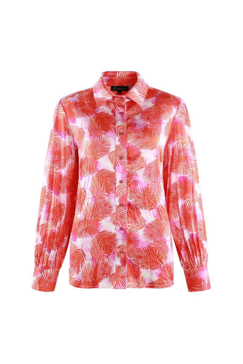 Berrin-Bluse | Super Pink/Mohn