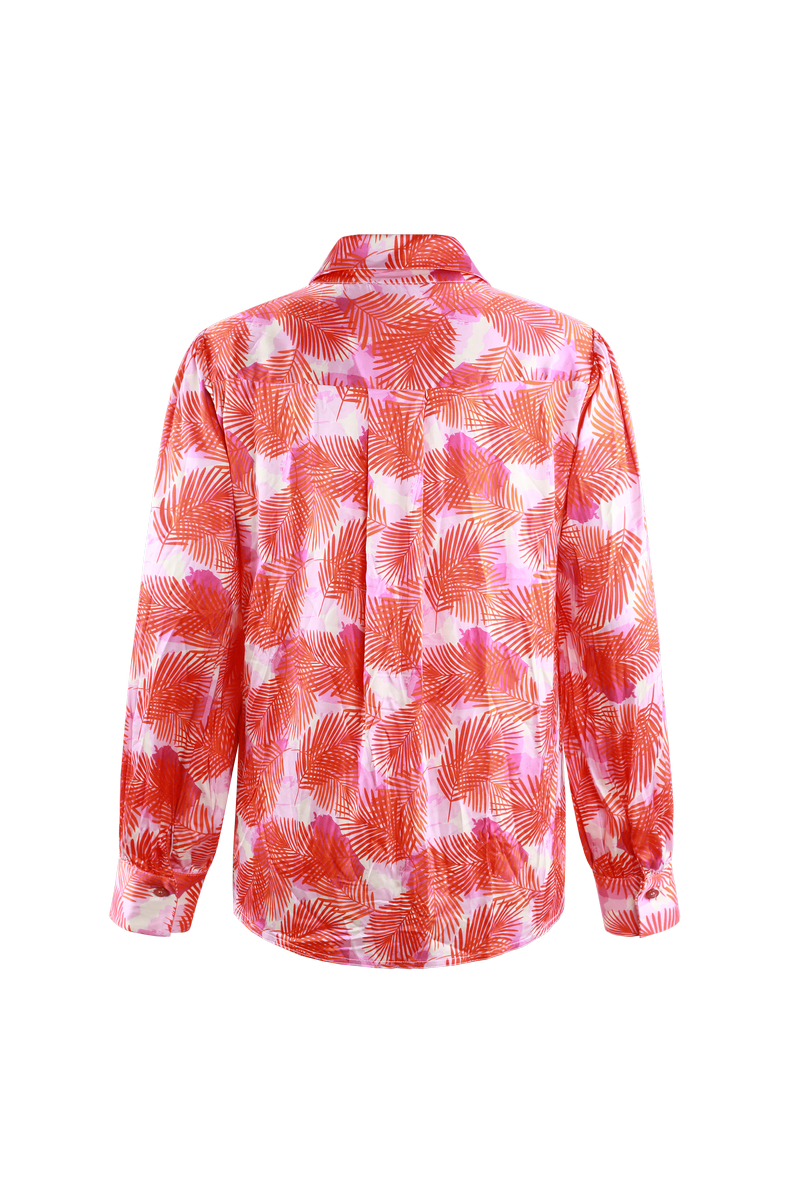 Berrin-Bluse | Super Pink/Mohn