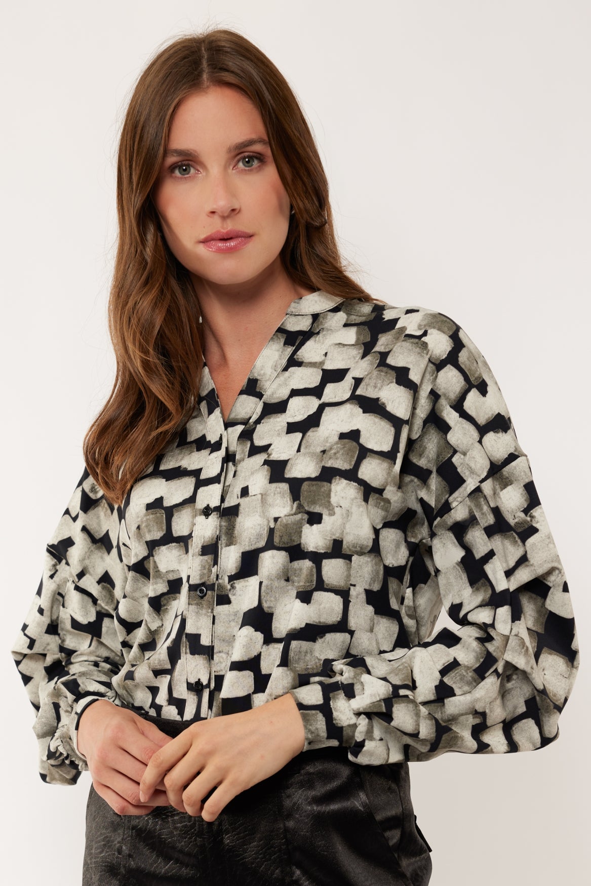 Hayden blouse | Black/Gray