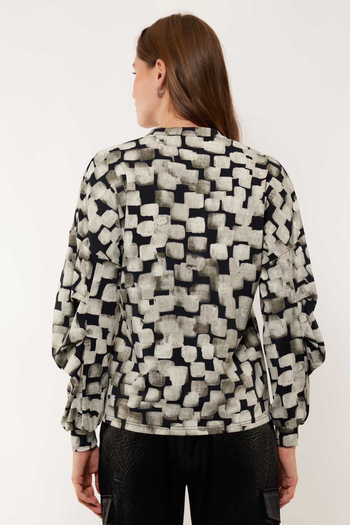 Hayden blouse | Black/Gray