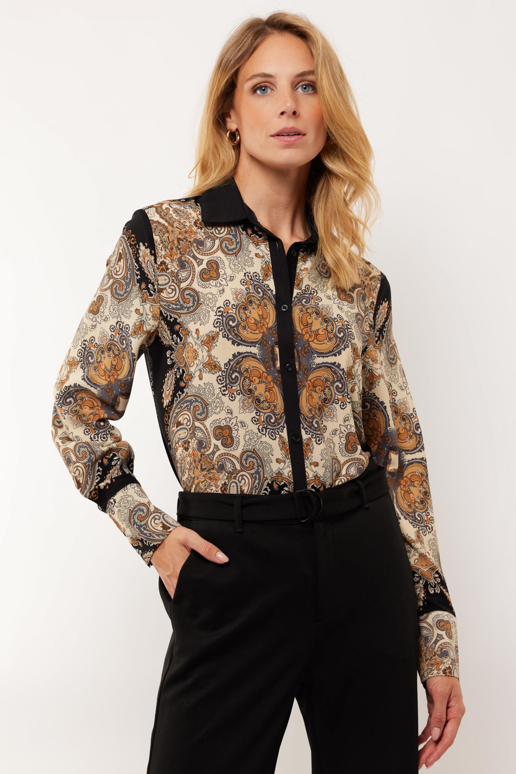Elanora blouse | Black/Color Mix