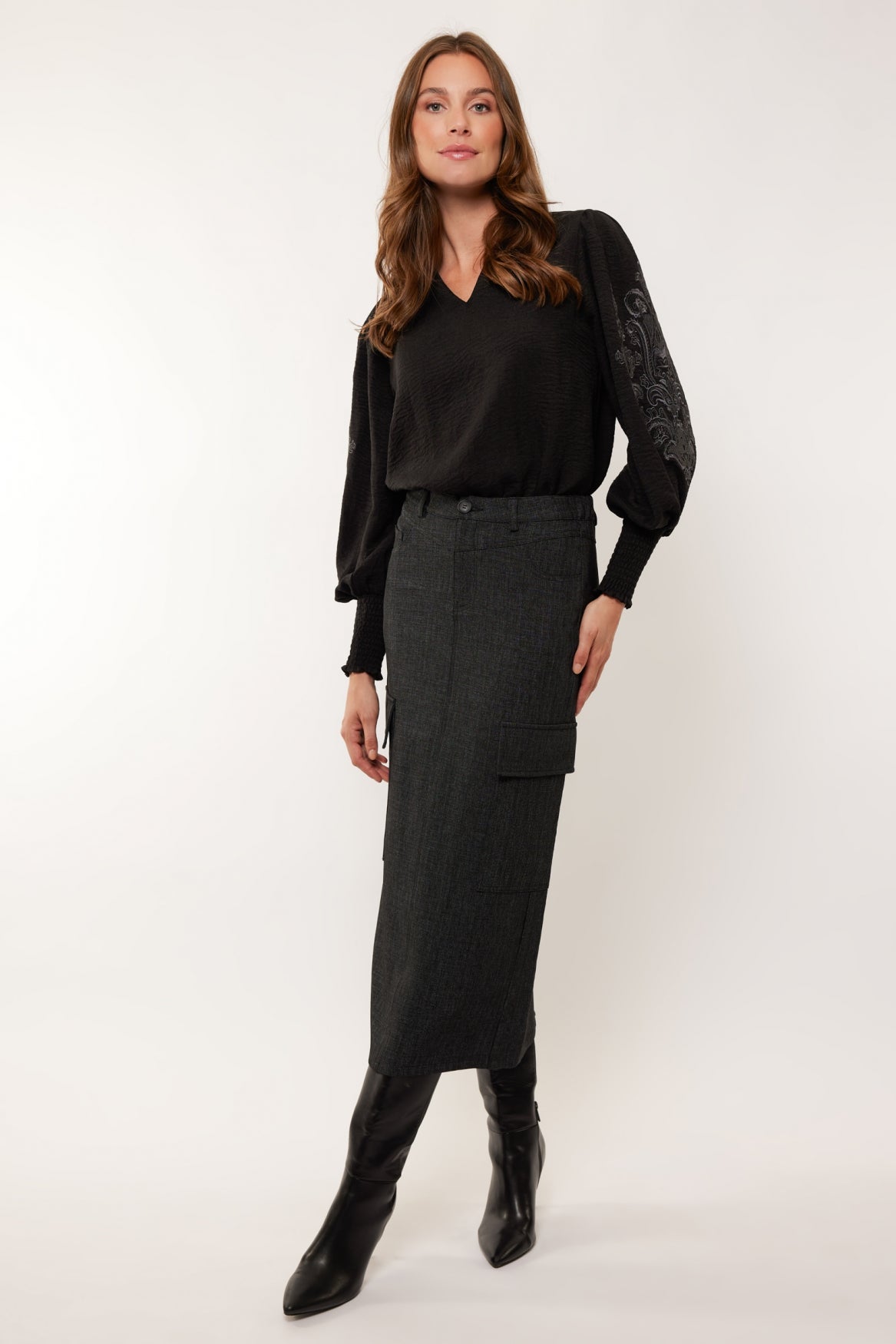 Eldina skirt | Black/Dark Gray