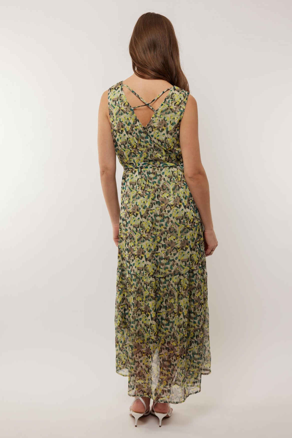 Dilara dress | Sand/Cyber Lime