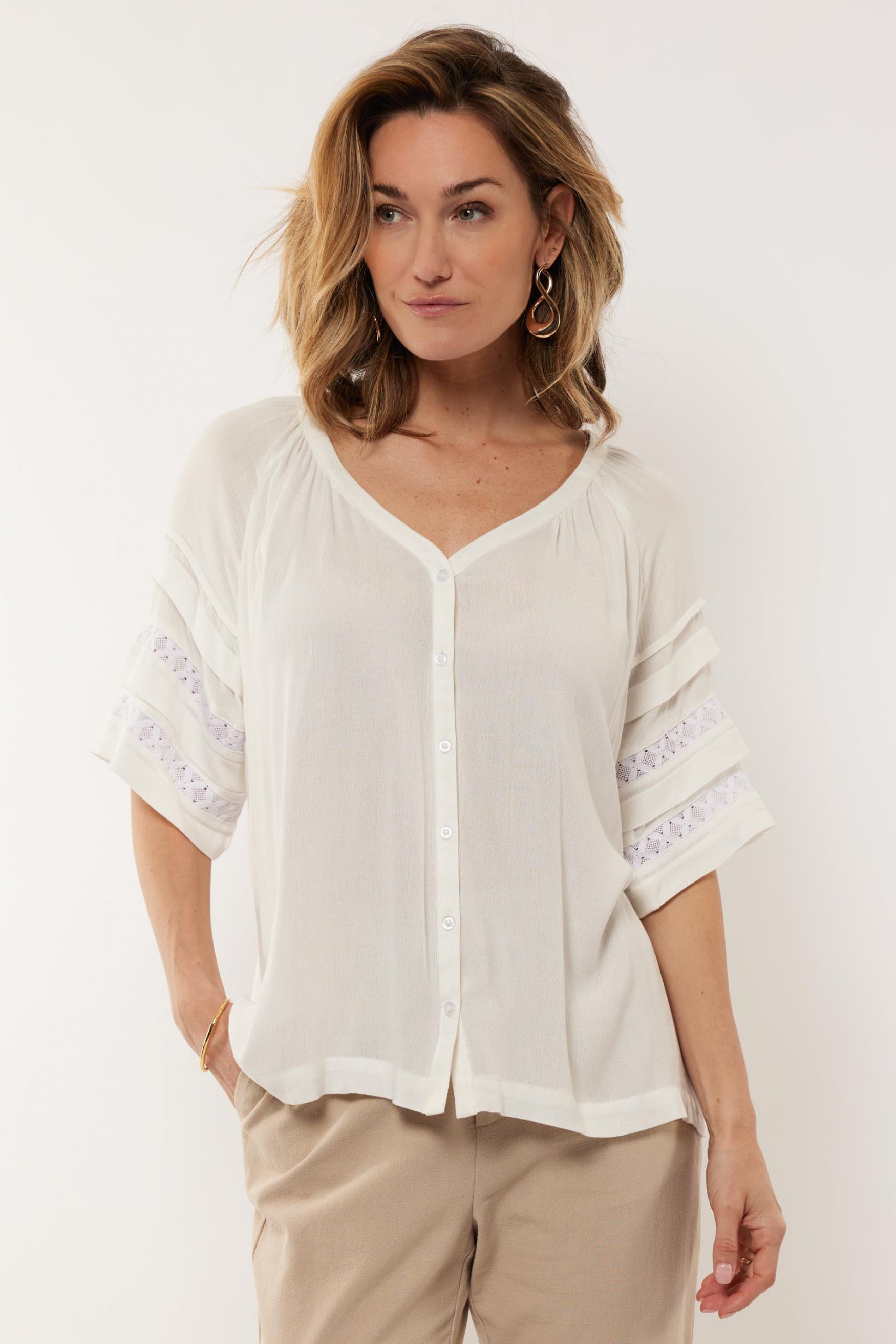 Devi blouse | Offwhite