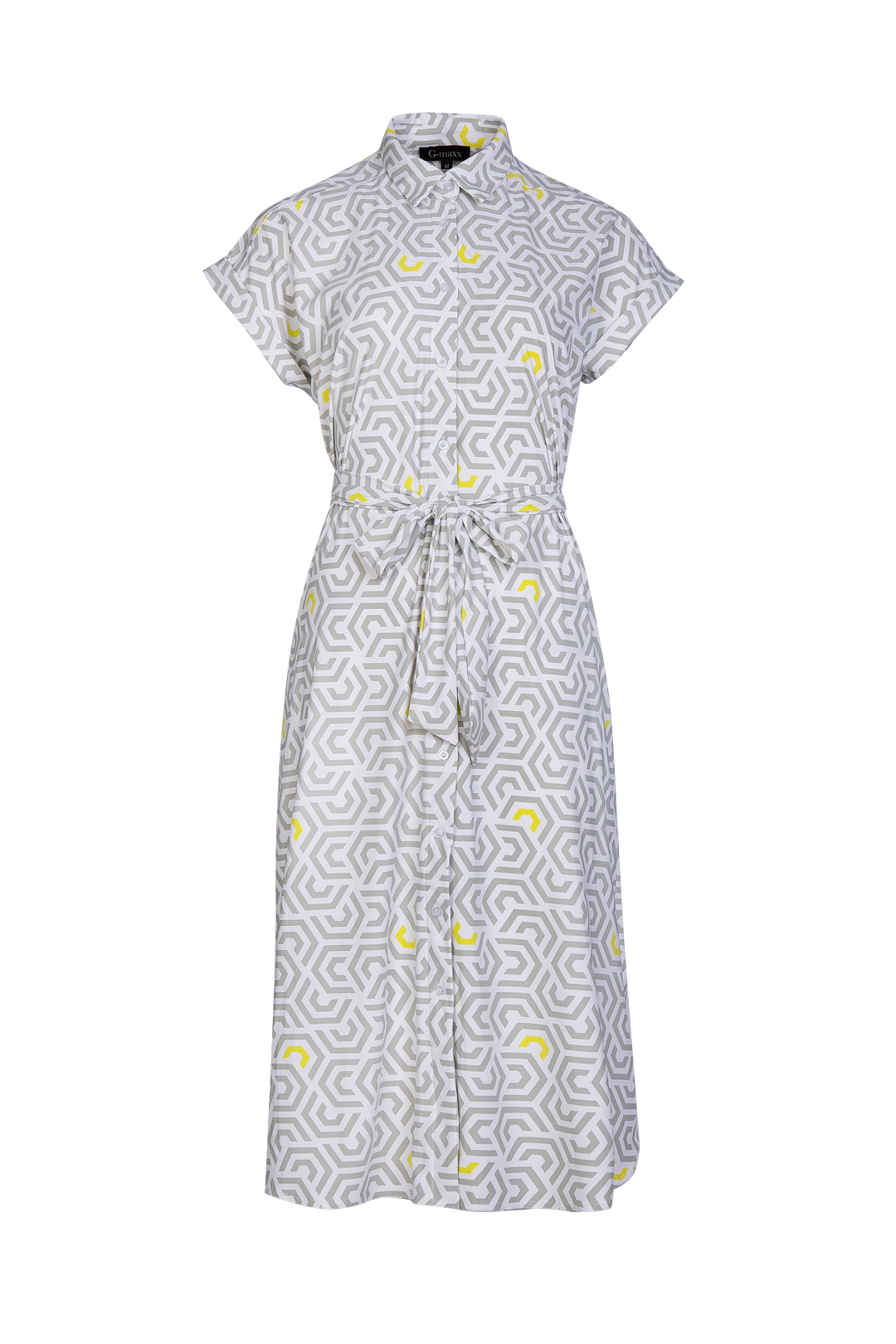 Dayla jurk | Offwhite/Summer Green