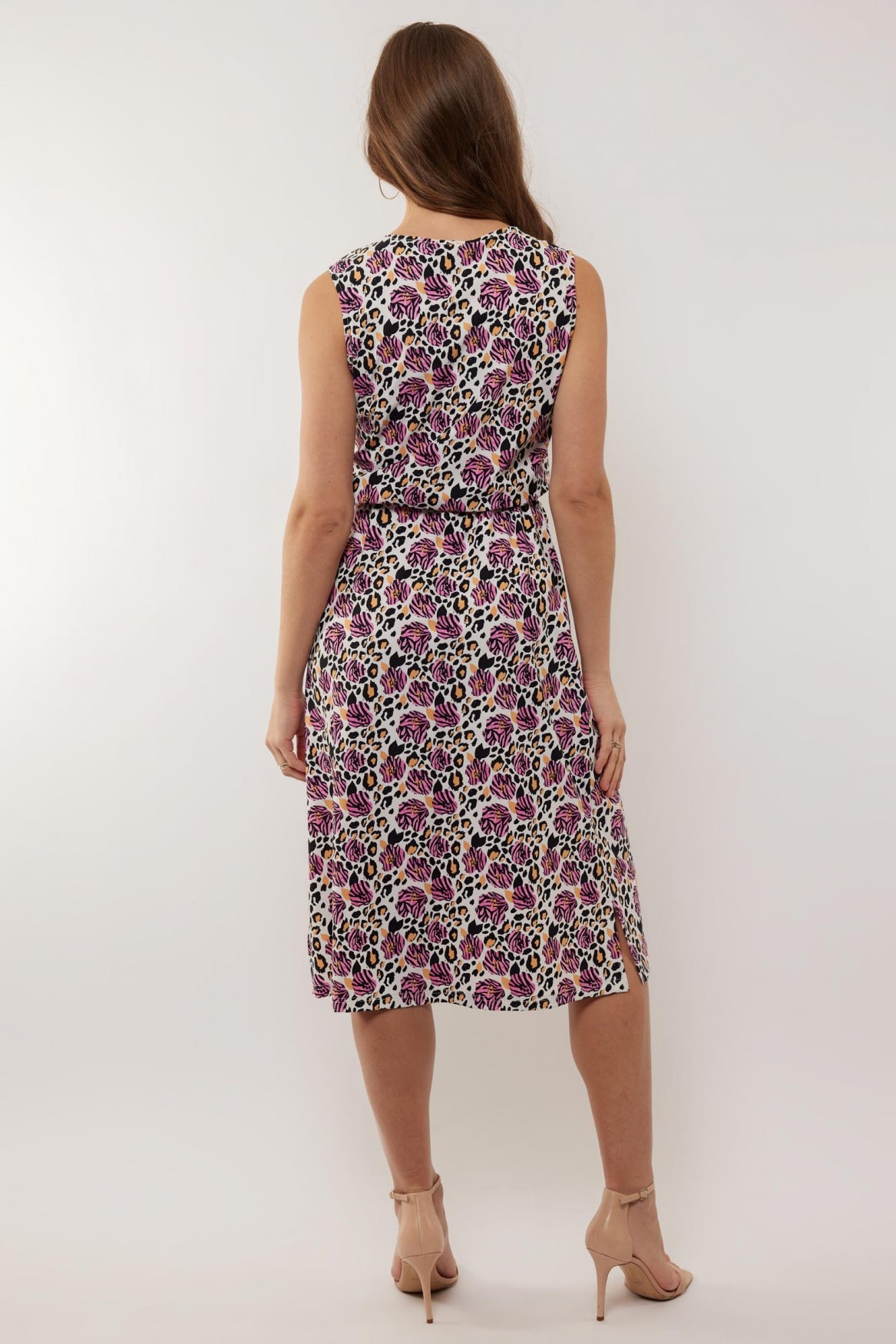 Delphi jurk | Offwhite/Orchid