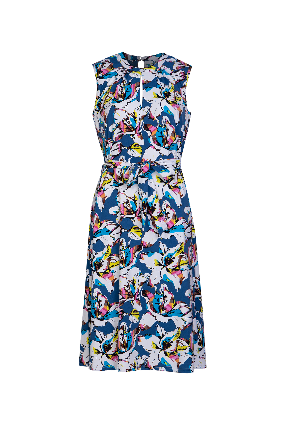 Dido-Kleid | Offwhite/Kornblumenblau