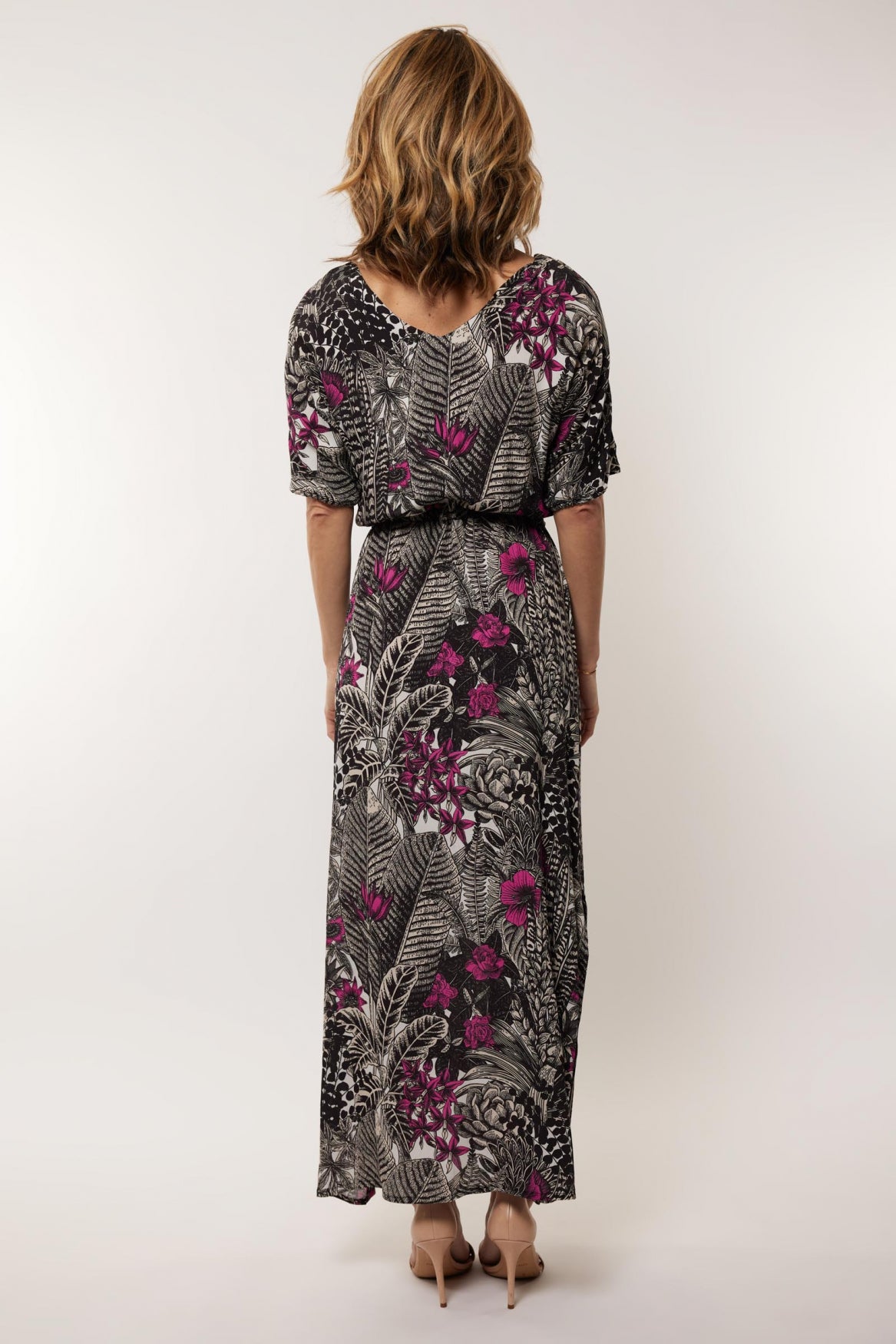 Dina jurk | Black/Orchid