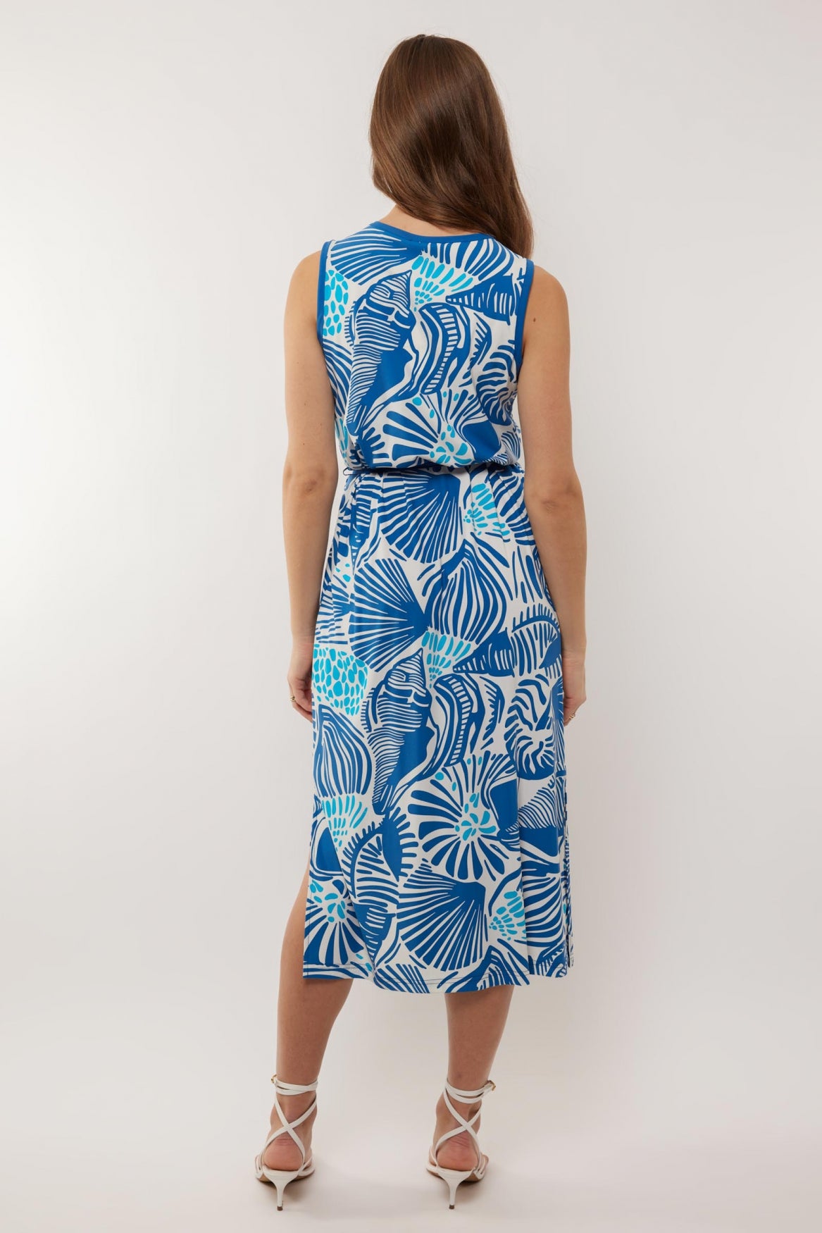 Doutzen dress | Offwhite/Cornflower Blue