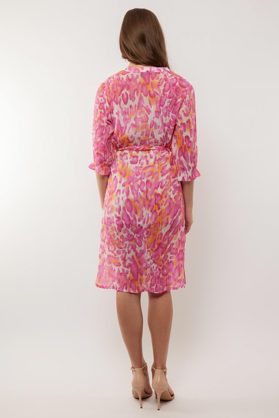 Diara jurk | Sand/Orchid