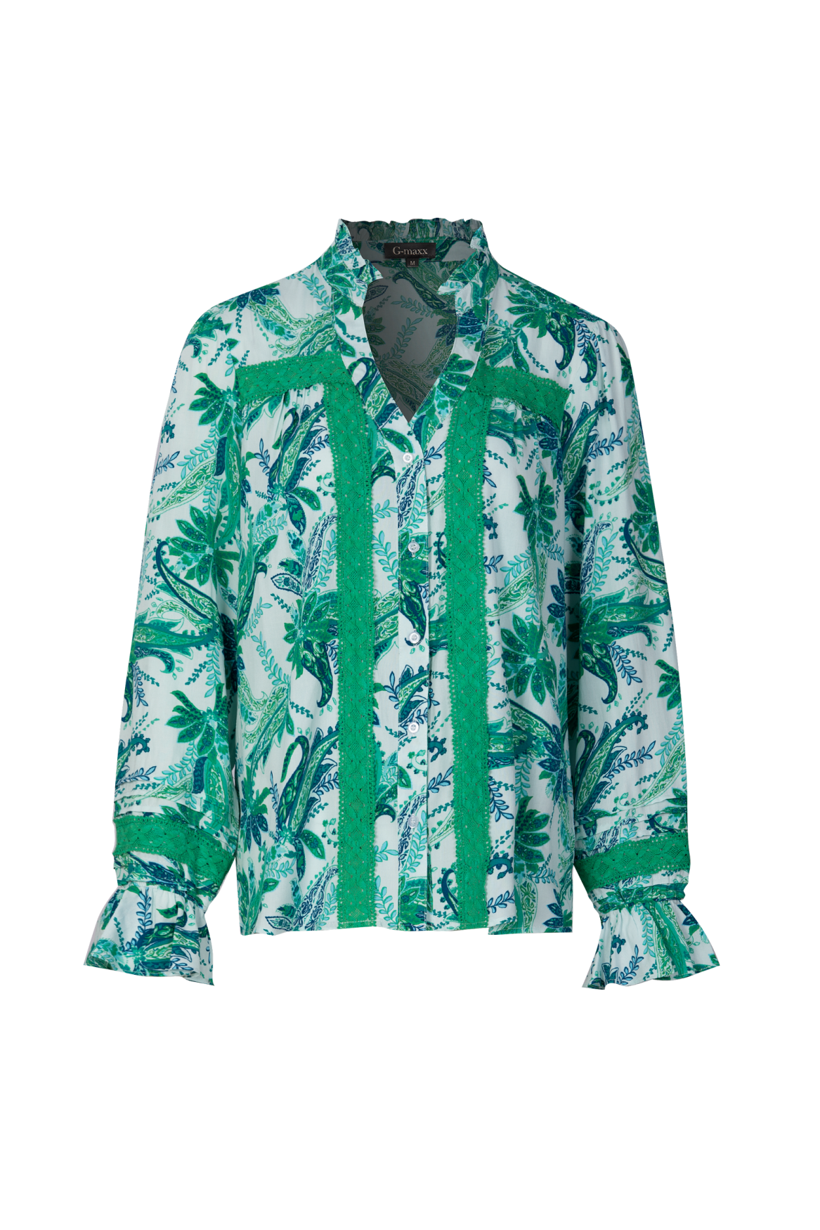 Nynke blouse | Sand/Apple Green