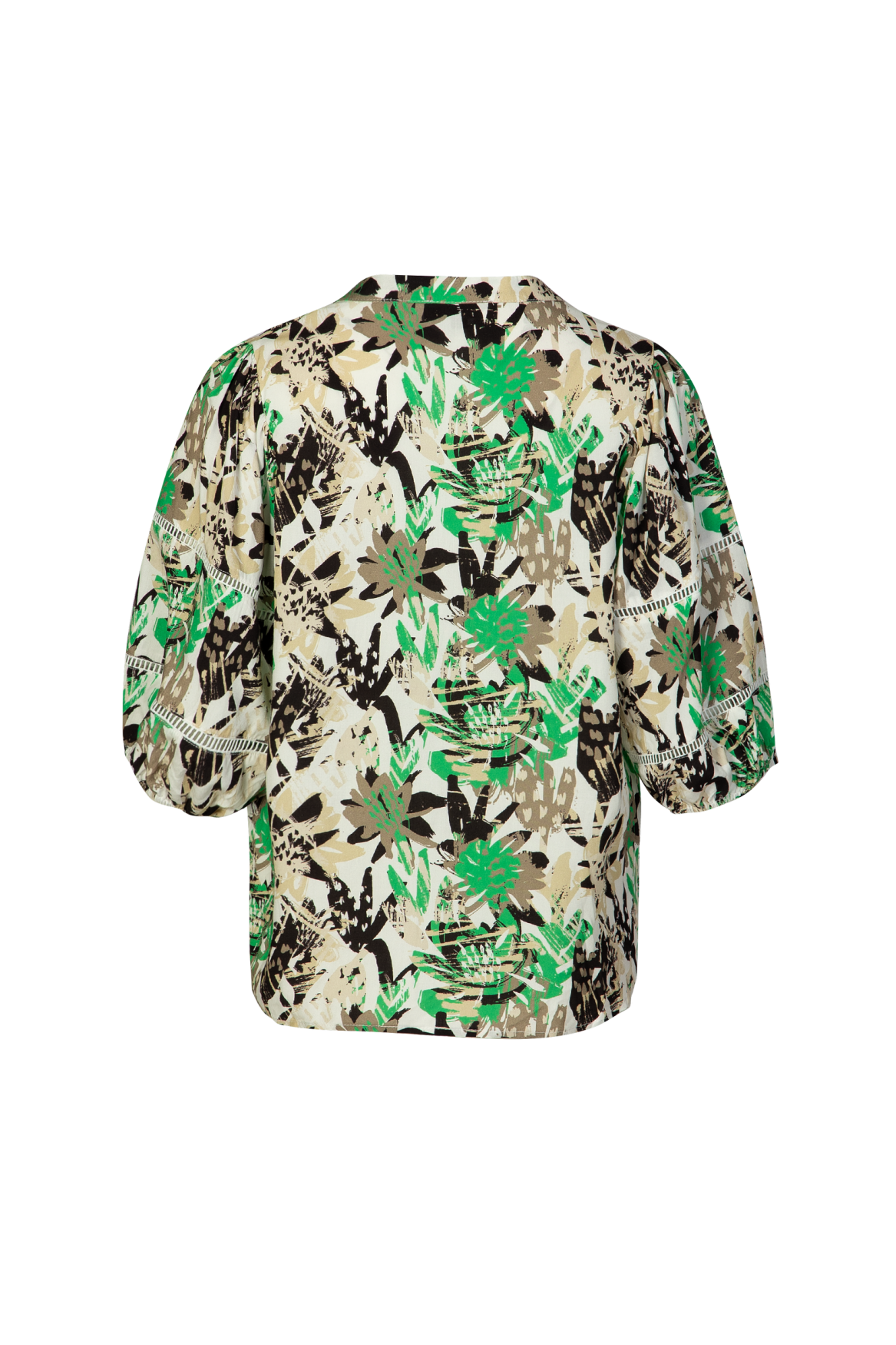 Cheryl blouse | Off white/Apple Green