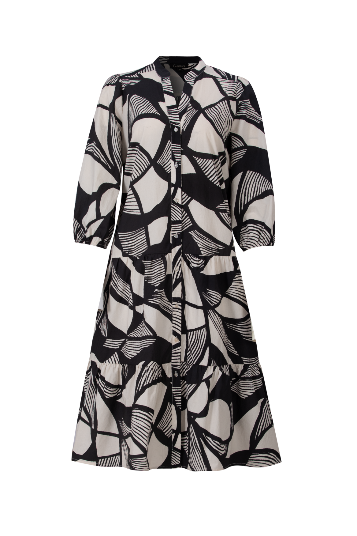 Cora jurk | Sand/Black