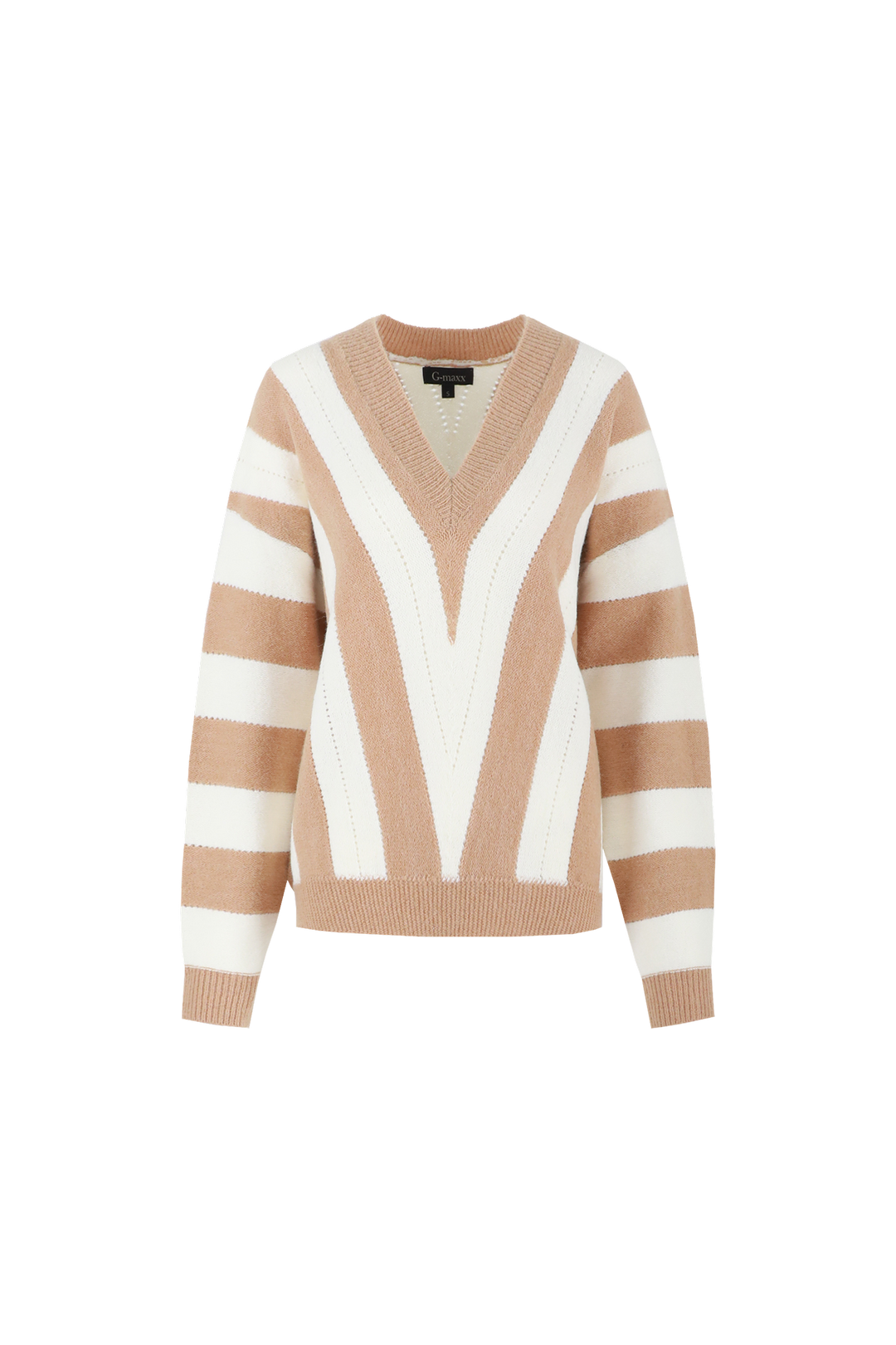 Rekha-Pullover | Offwhite/Eichenbraun