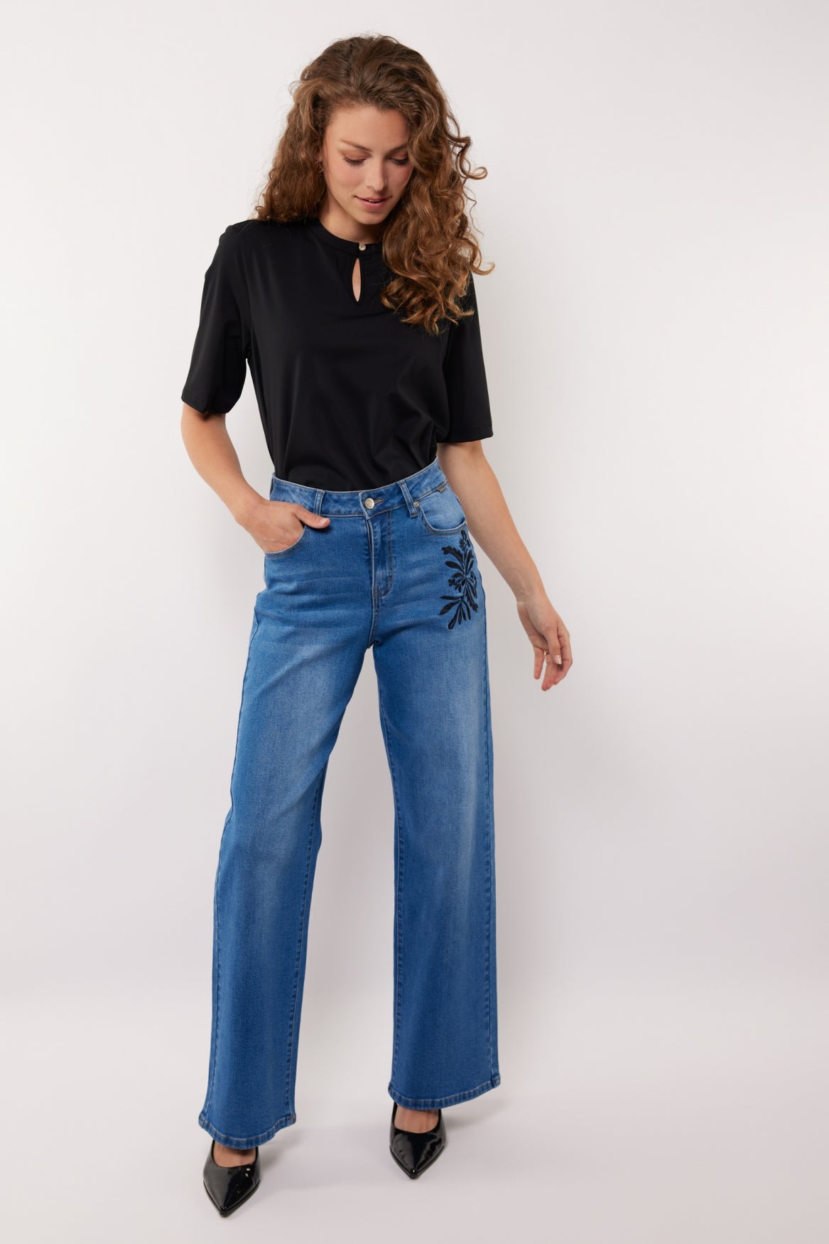 Neona pants | Denim Mid Blue