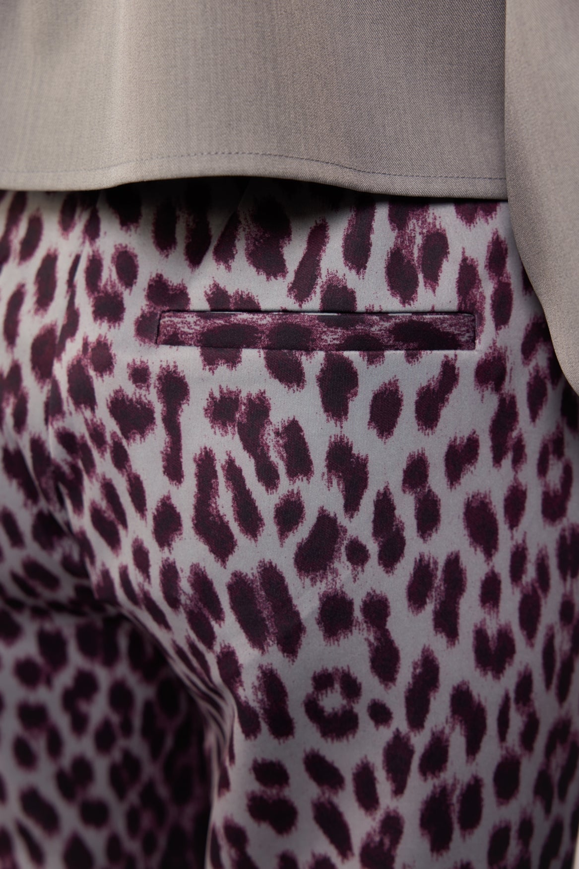 Bindi broek | Gray Melange/Mauve Wine