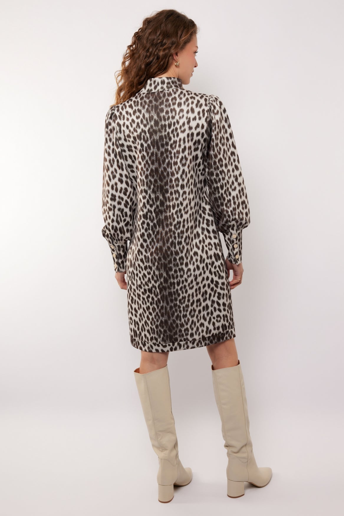 Brandy jurk | Sand/Olive Green