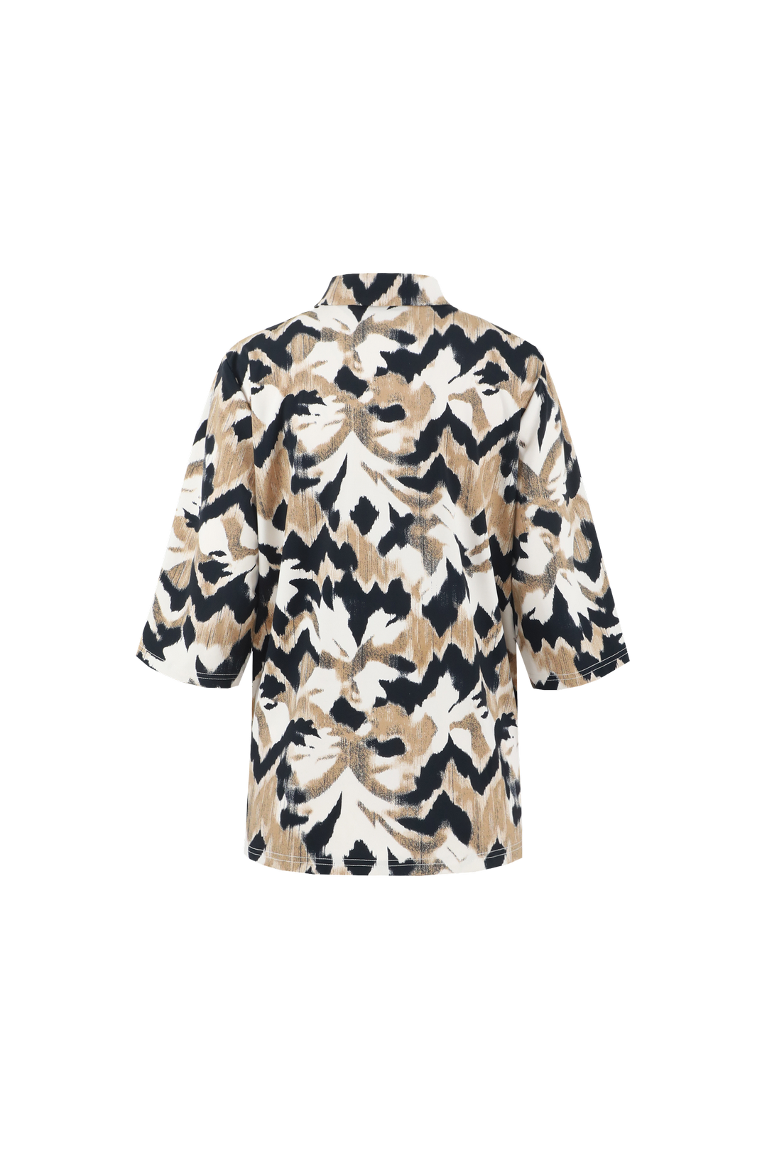 Uma Bluse | Helles Kamel/Schwarz
