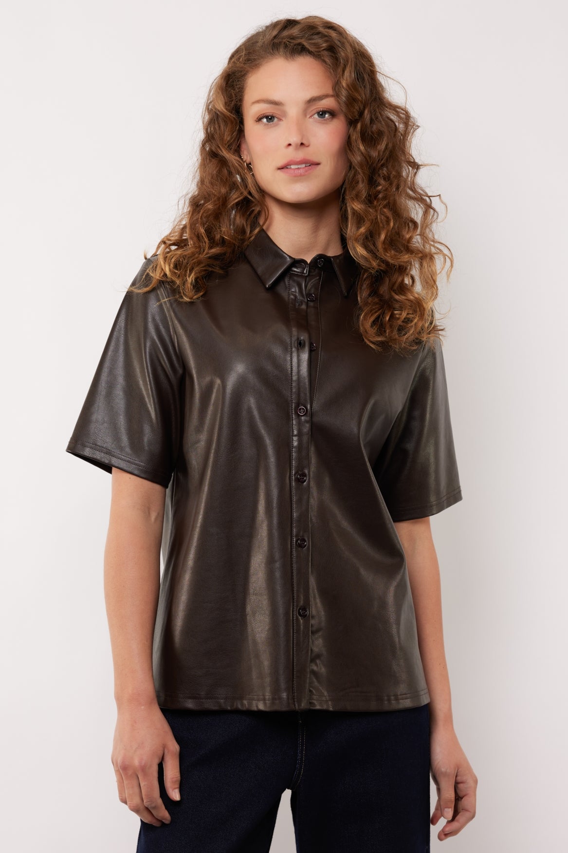 Adele Bluse | Dunkle Schokolade