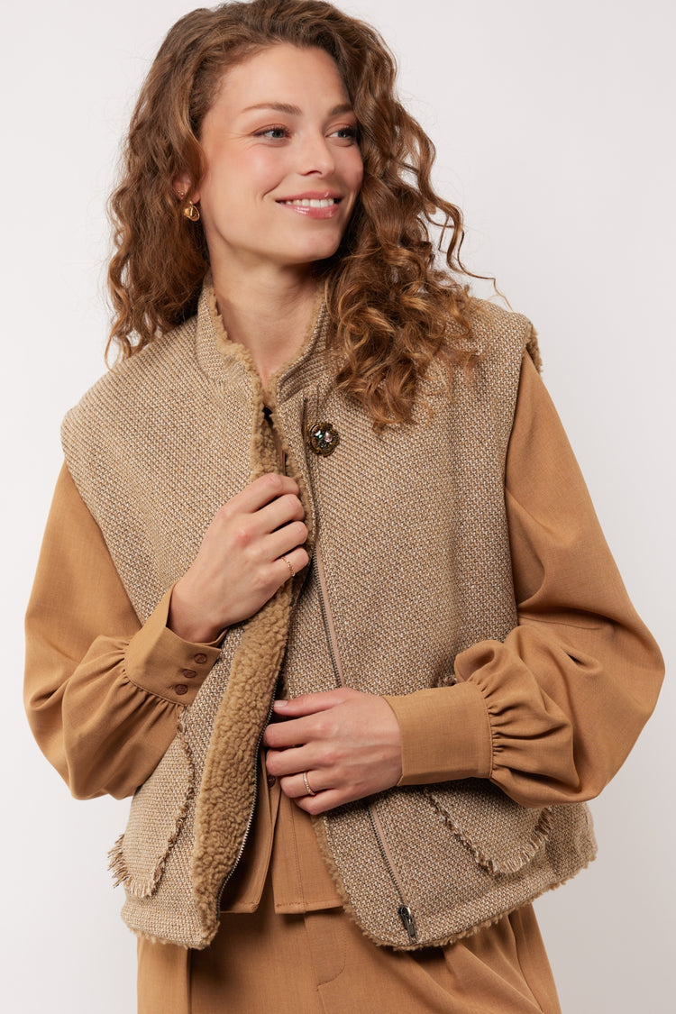 Kamala gilet | Oak Buff/Wood Ash