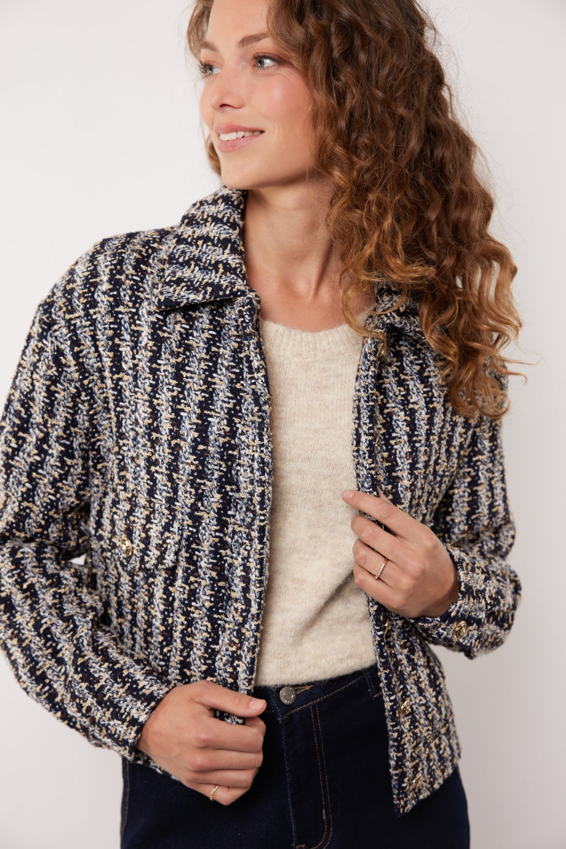 Alfre jacket | Eclipse/Offwhite