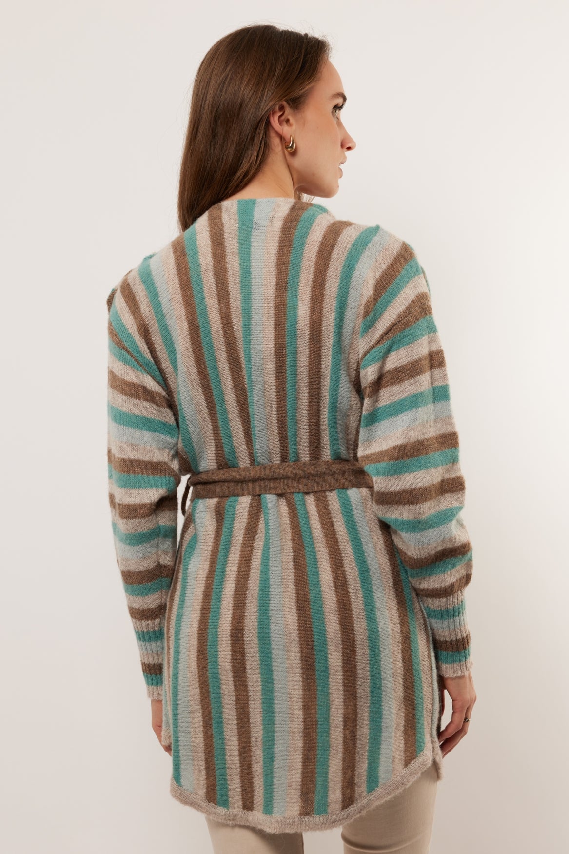 Amina cardigan | Gravel/Arctic Blue