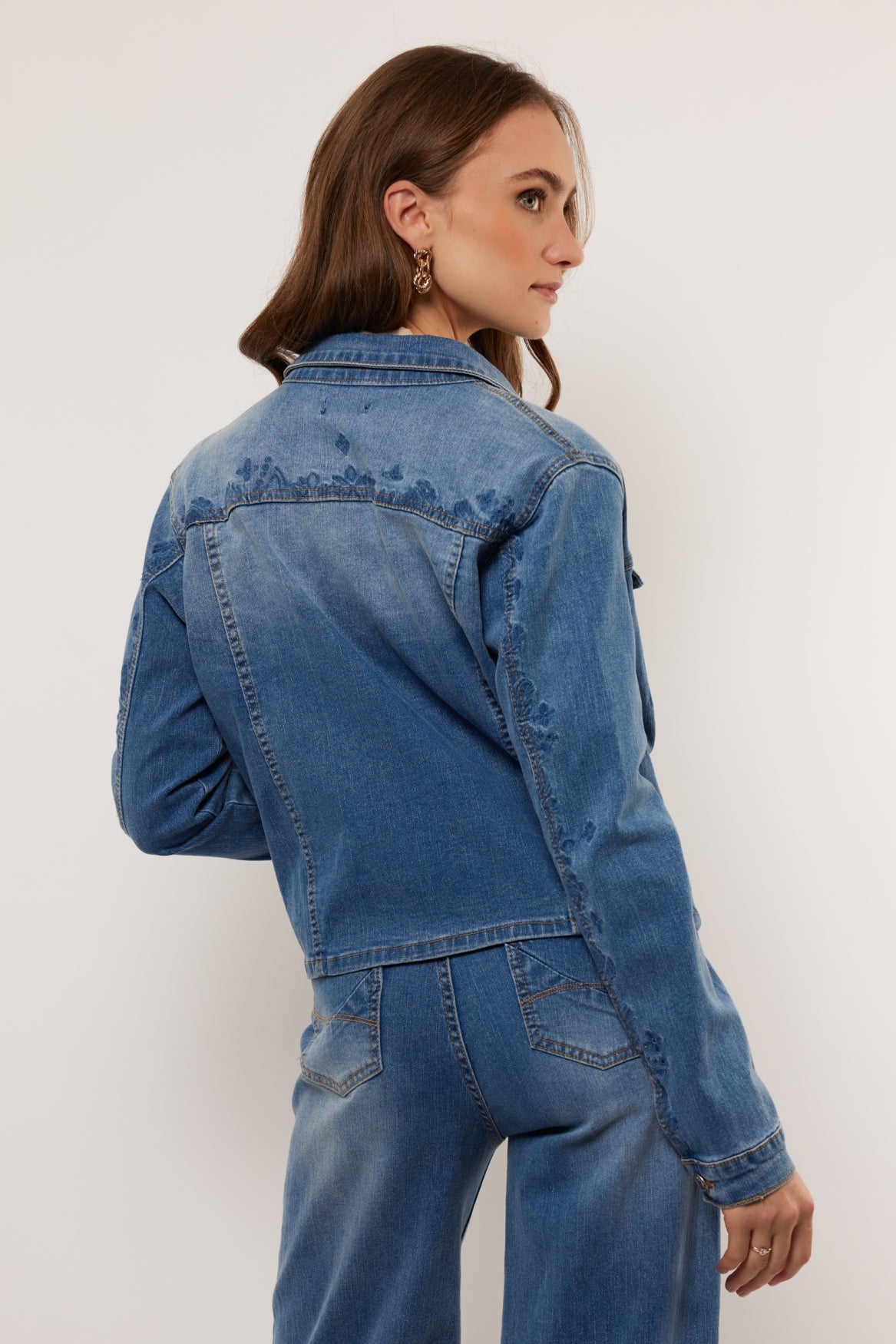 Selena Jacke | Denim Mittelblau