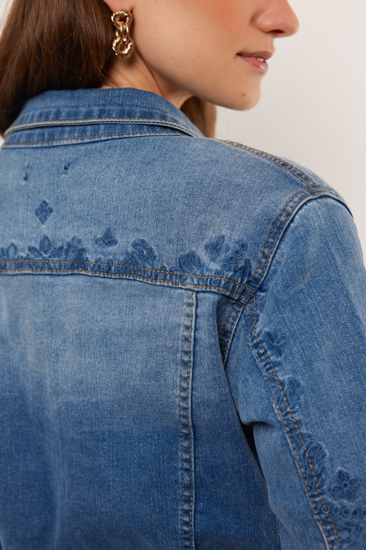 Selena Jacke | Denim Mittelblau