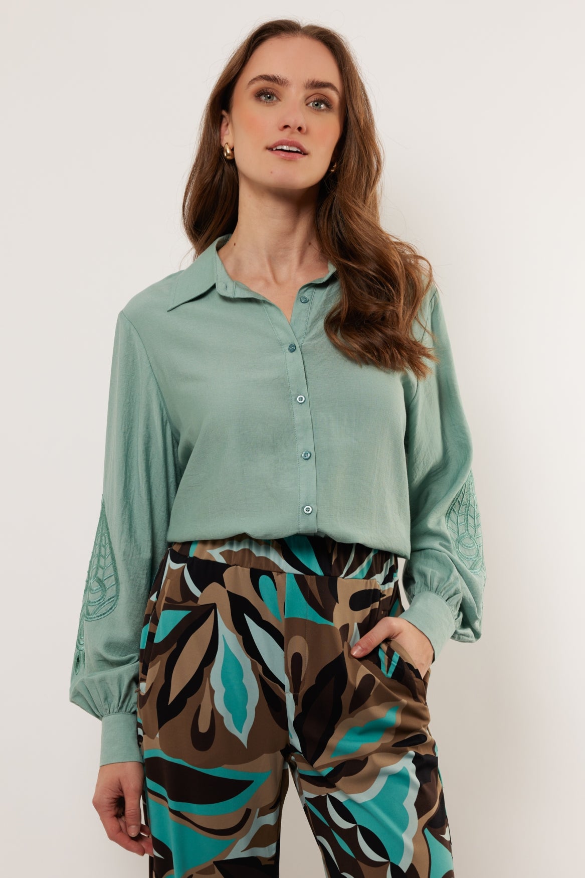 Tilly Bluse | Grauer Nebel