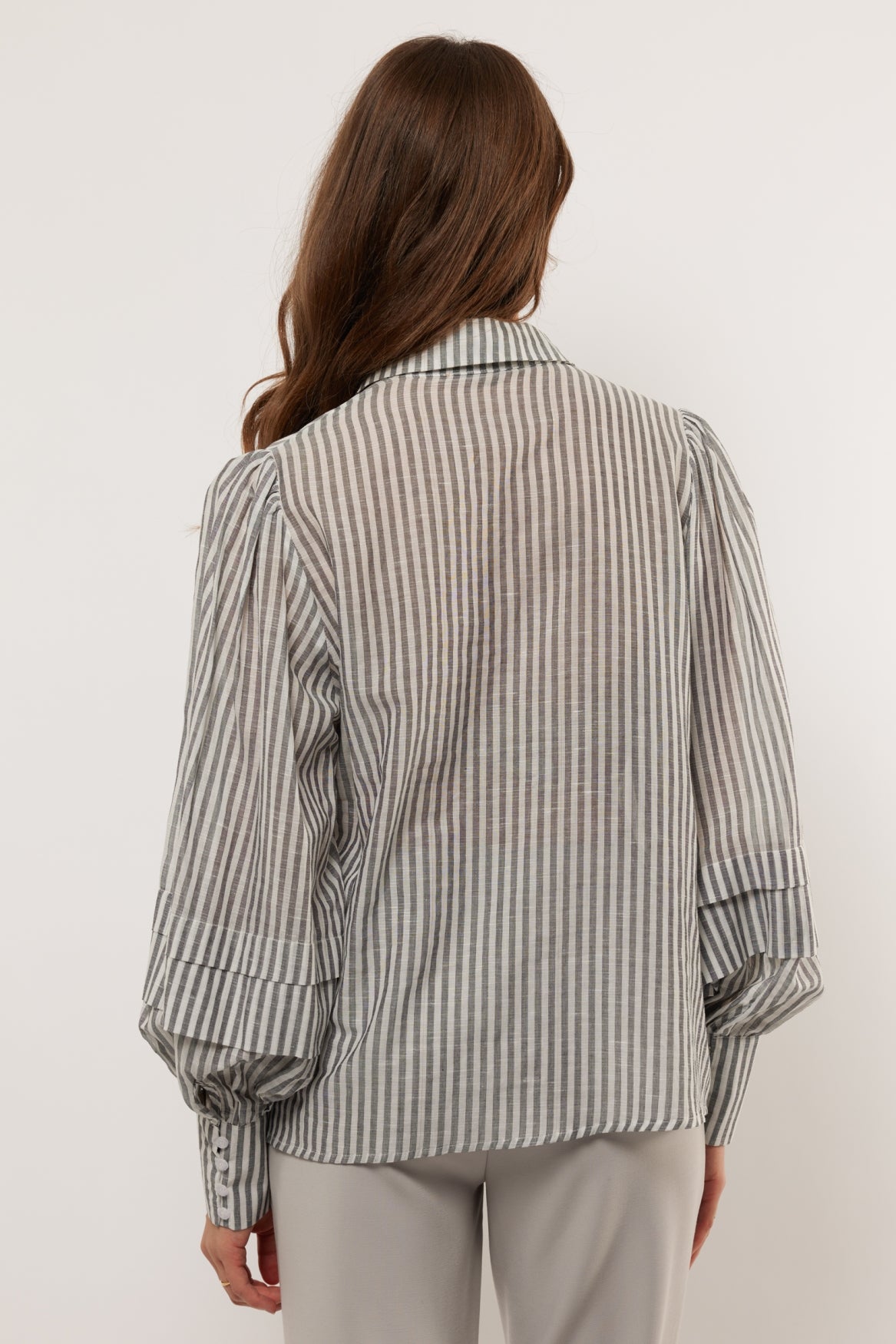 Livia blouse | Offwhite/Black
