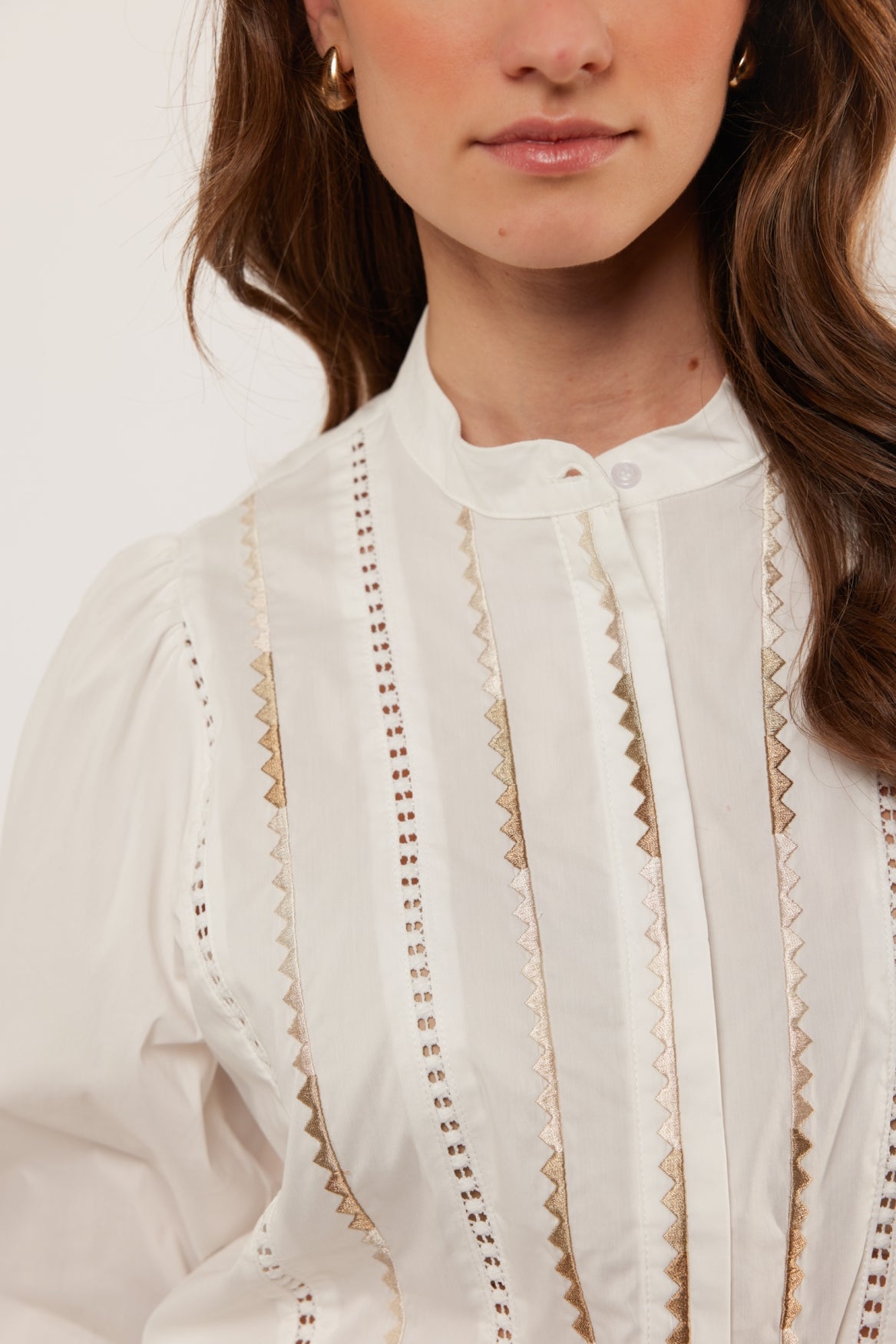 Elive blouse | Offwhite/Sahara