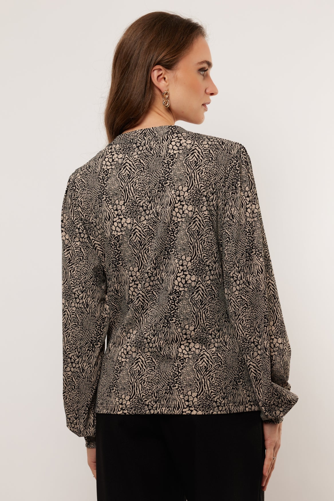 Bluse Mollie | Kies/Schwarz