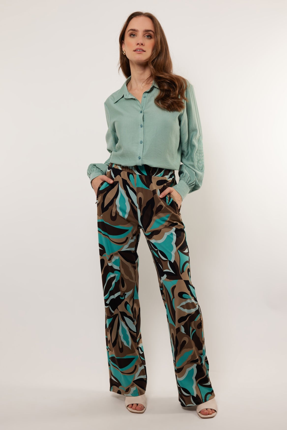 Tias pants | Sahara/Arctic Blue