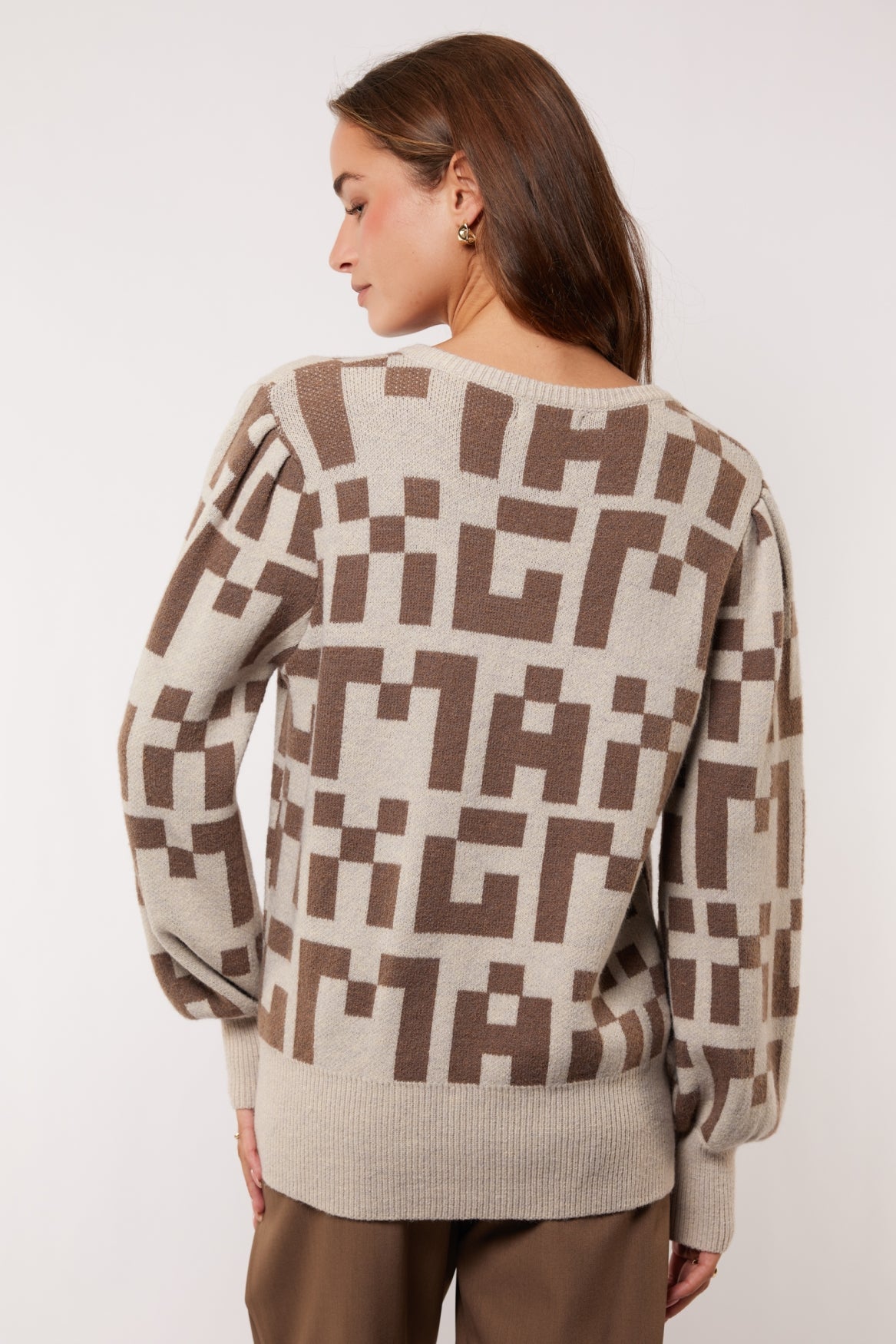 Mavina sweater | Gray Brown/Wood Ash
