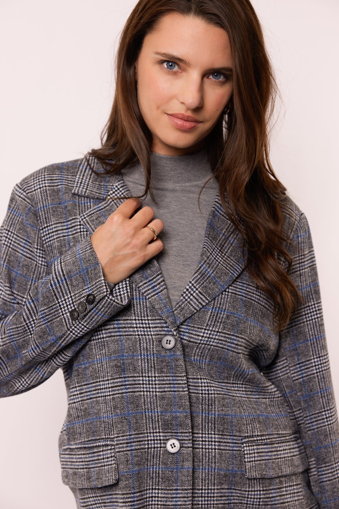 Freesia Blazer | Nachtgrau/Off-White