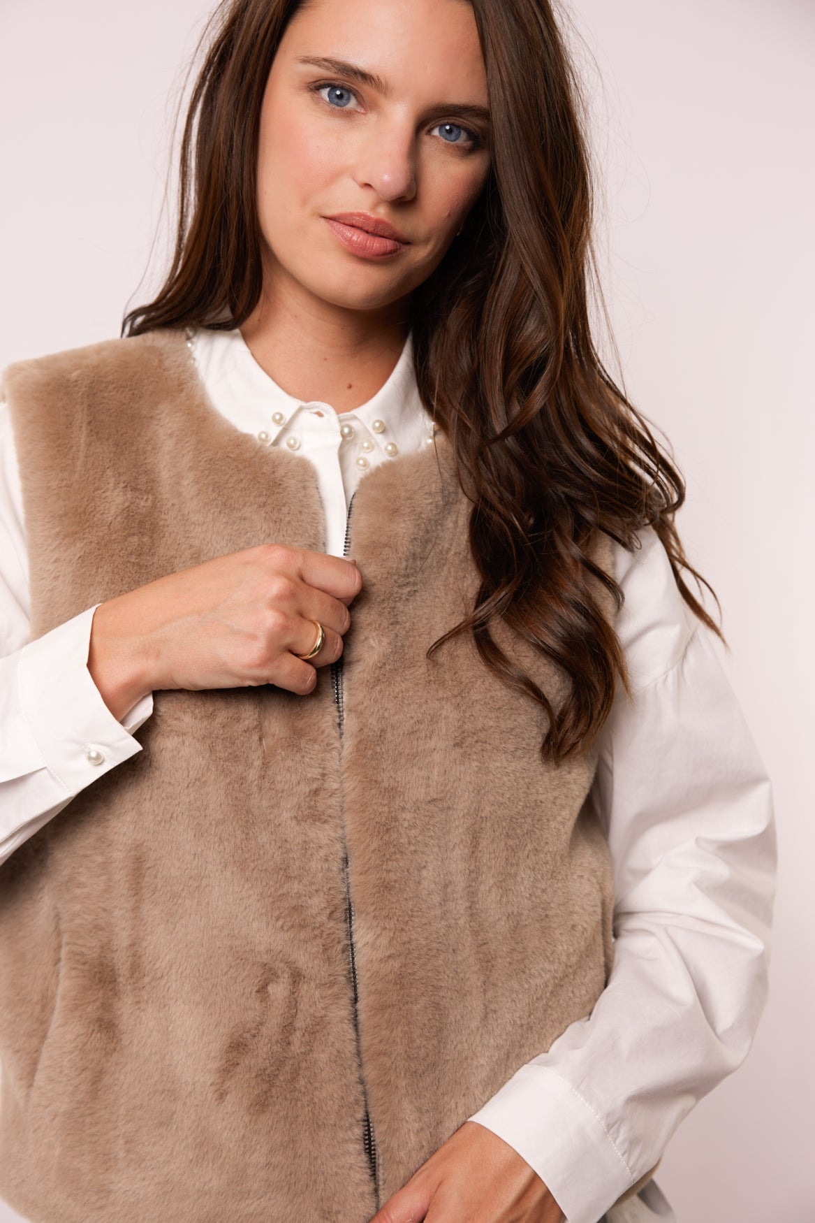 Lalita gilet | Grey Brown